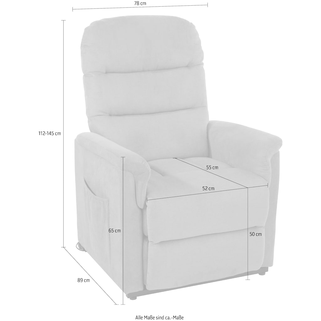 Duo Collection TV-Sessel »Whitehorse XXL bis 150 kg belastbar, mit elektrischer Aufstehhilfe«