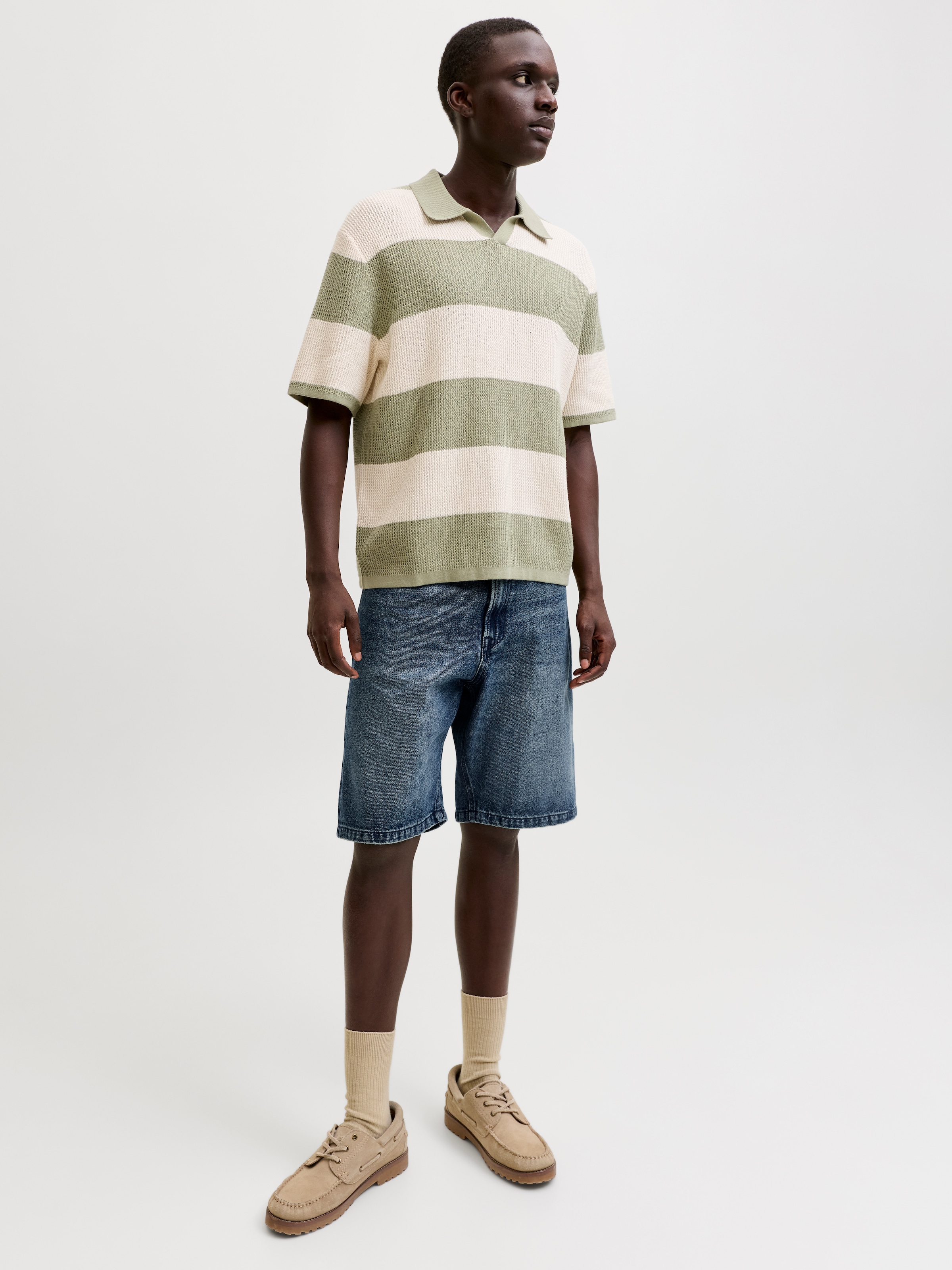 Jack & Jones Jeansshorts »JJIALEX JJCREW SHORTS AT 229 ST LN« Baumwolle, baggy fit