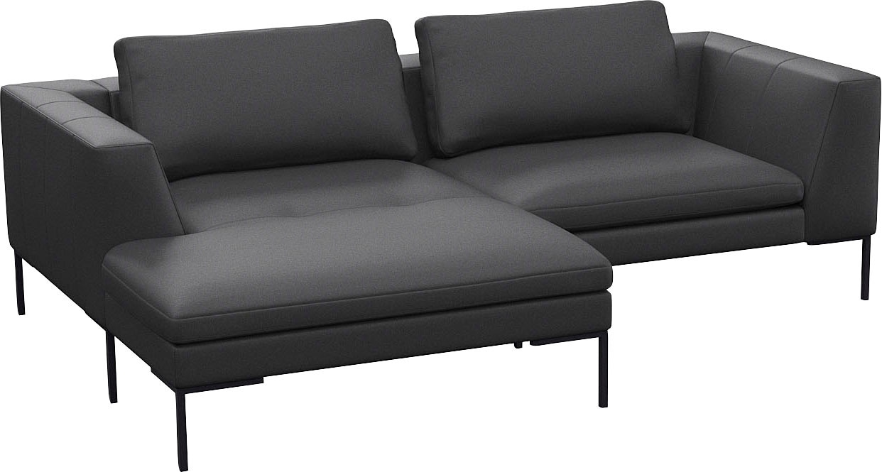 FLEXLUX Ecksofa »Loano, superbequemer Sitzkomfort durch Kaltschaum im Sitz, L-Form«, modernes Sofa, frei im Raum stellbar, lose Kissen, hoher Fuß