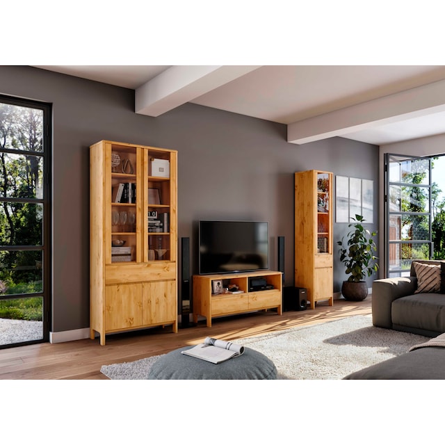 Home affaire TV-Schrank »Luven«, Breite 114 cm, Massivholz, 2 Schublade und  2 offenen Fächer auf Raten kaufen