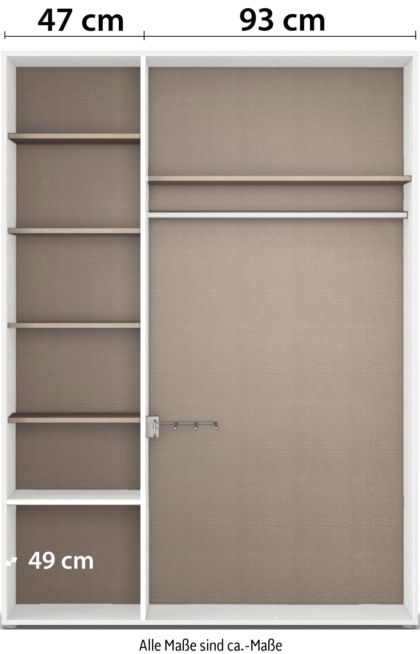 rauch Drehtürenschrank »Voyager, Kleiderschrank mit Außenschubkästen, Garderobe«, (in 3 verschiedenen Ausstattungen BASIC/CLASSIC/PREMIUM), Made in Germany