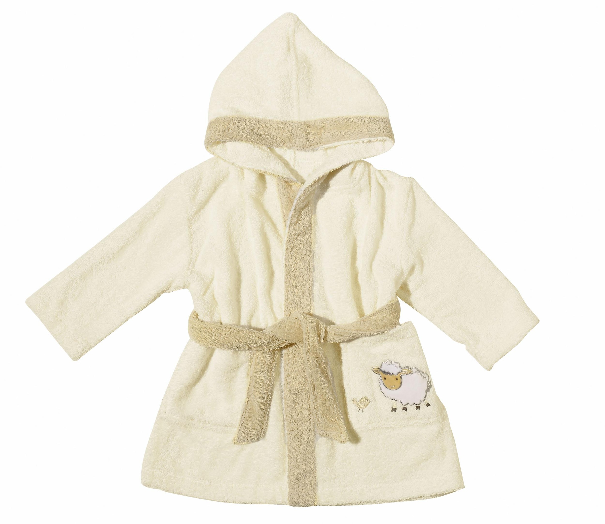 Egeria Kinderbademantel »Sheep«, (1 St.), mit Kapuze und kleiner Stickerei,  Organic Cotton