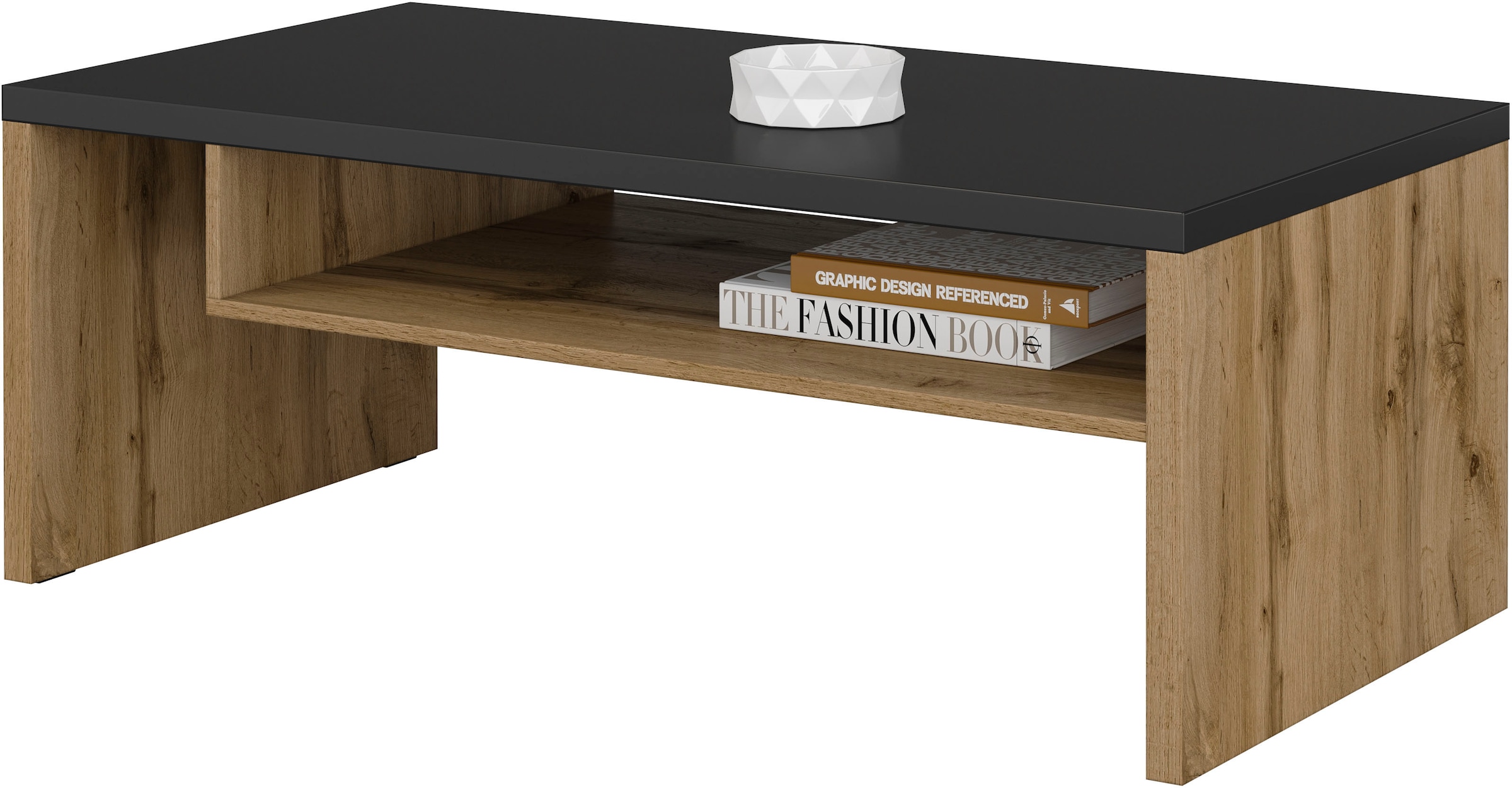 INOSIGN Couchtisch »Cross, Breite 120 cm, moderner Sofatisch für Wohnzimmer«, Tisch mit offenem Fachboden