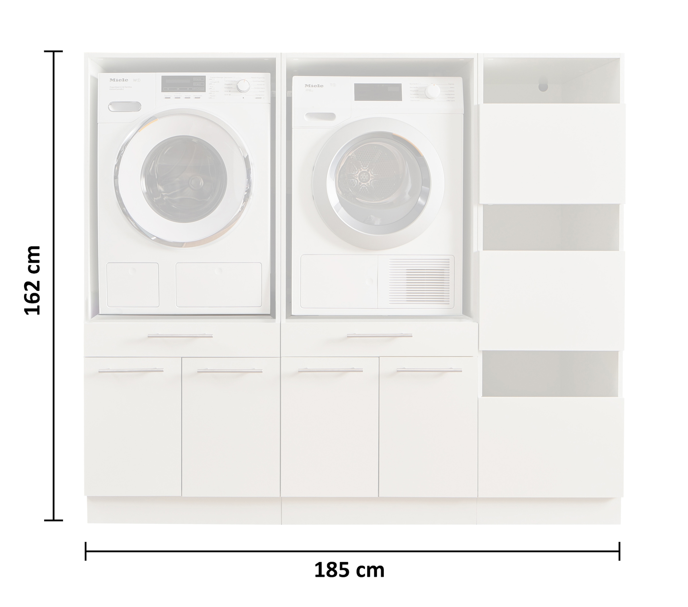 Laundreezy Mehrzweckschrank-Set »LAUNDREEZY LDSK11«, Breite 185 cm