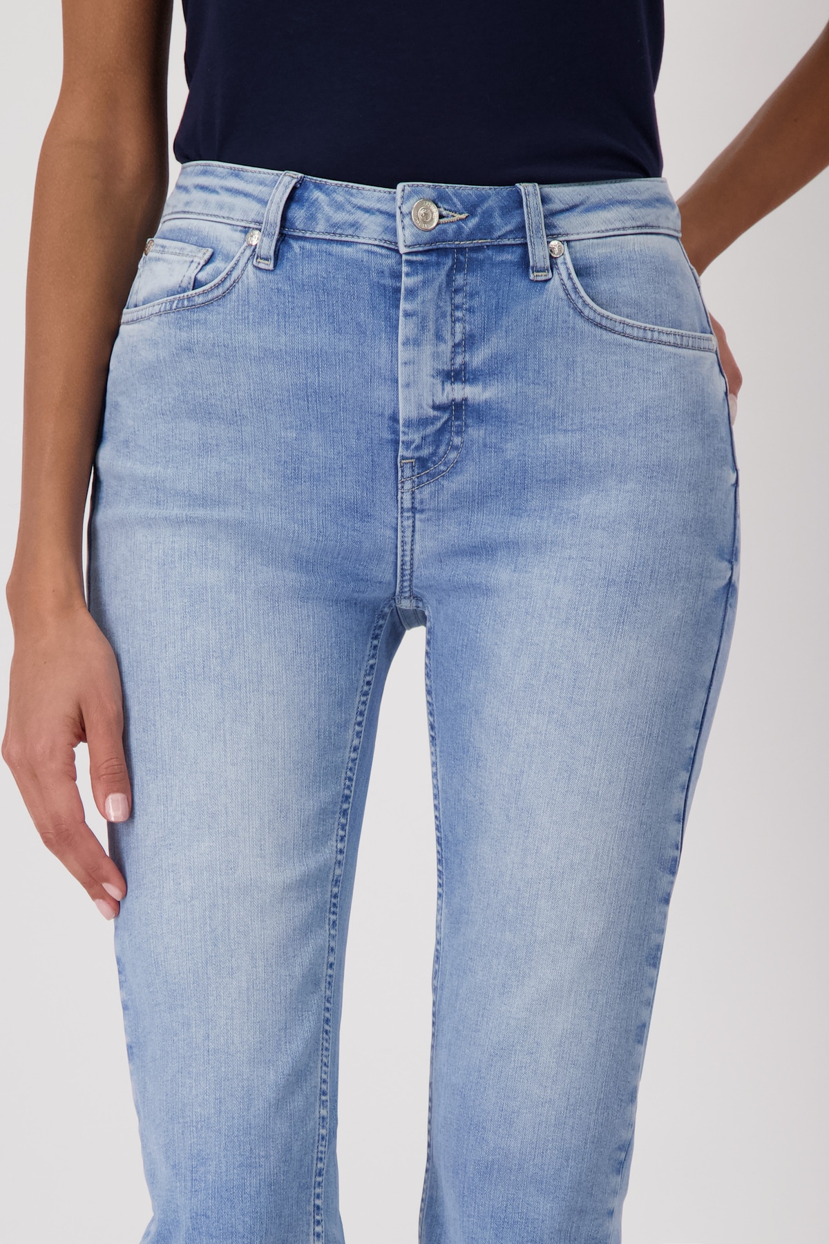 Monari 7/8-Jeans »Hose Jeans Schmuck 64cm«, Mit Gürtelschlaufen