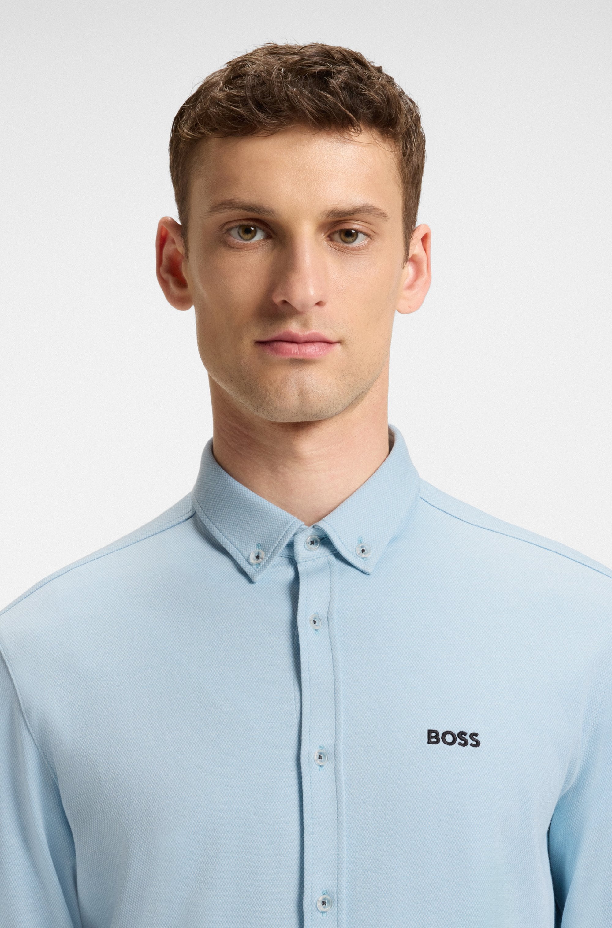 BOSS GREEN Langarmhemd »B Motion L«, softe Baumwolle, Vier-Wege-Stretch, knitterfrei