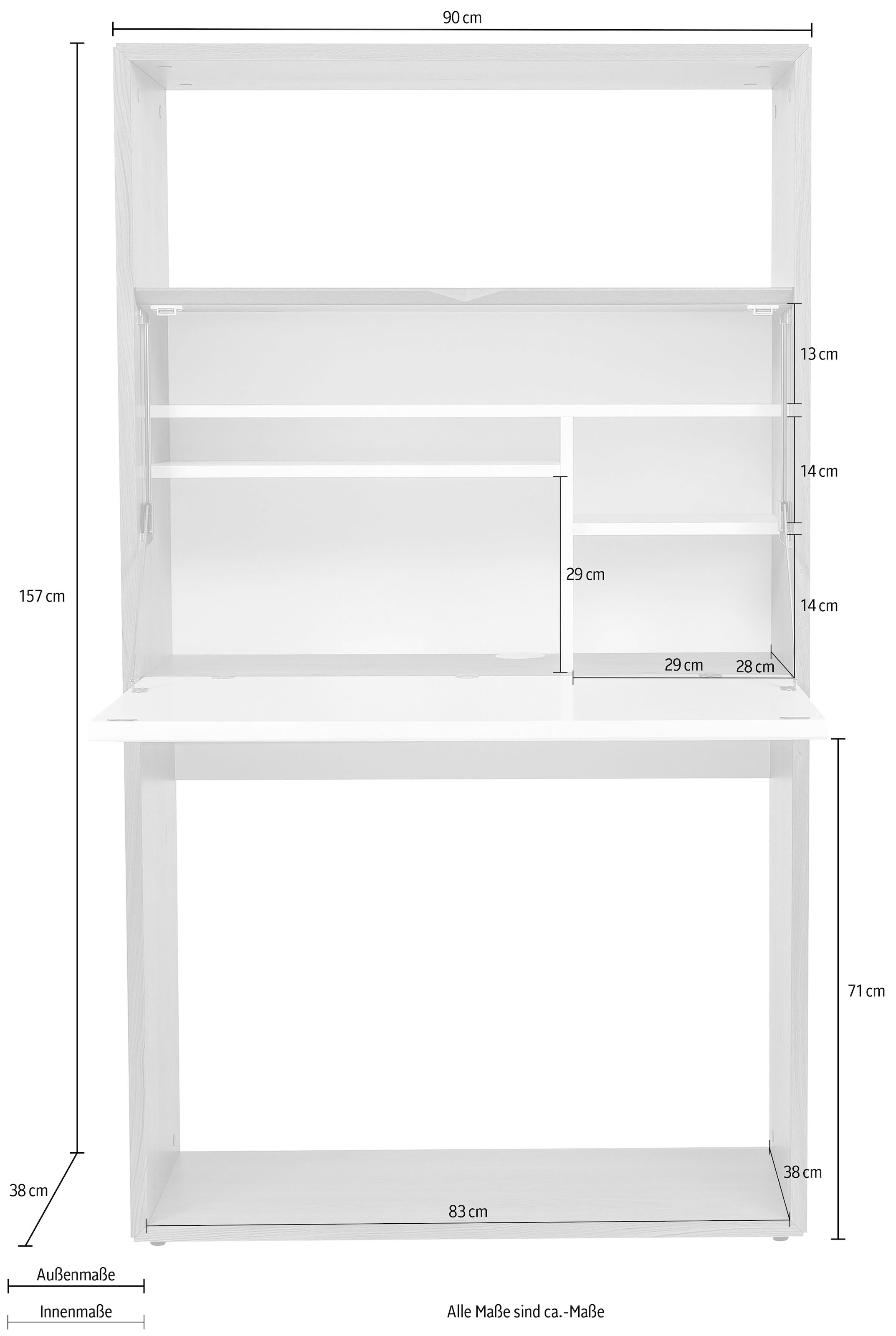 Woodman Wandsekretär »Loma«, im skandinavian Design