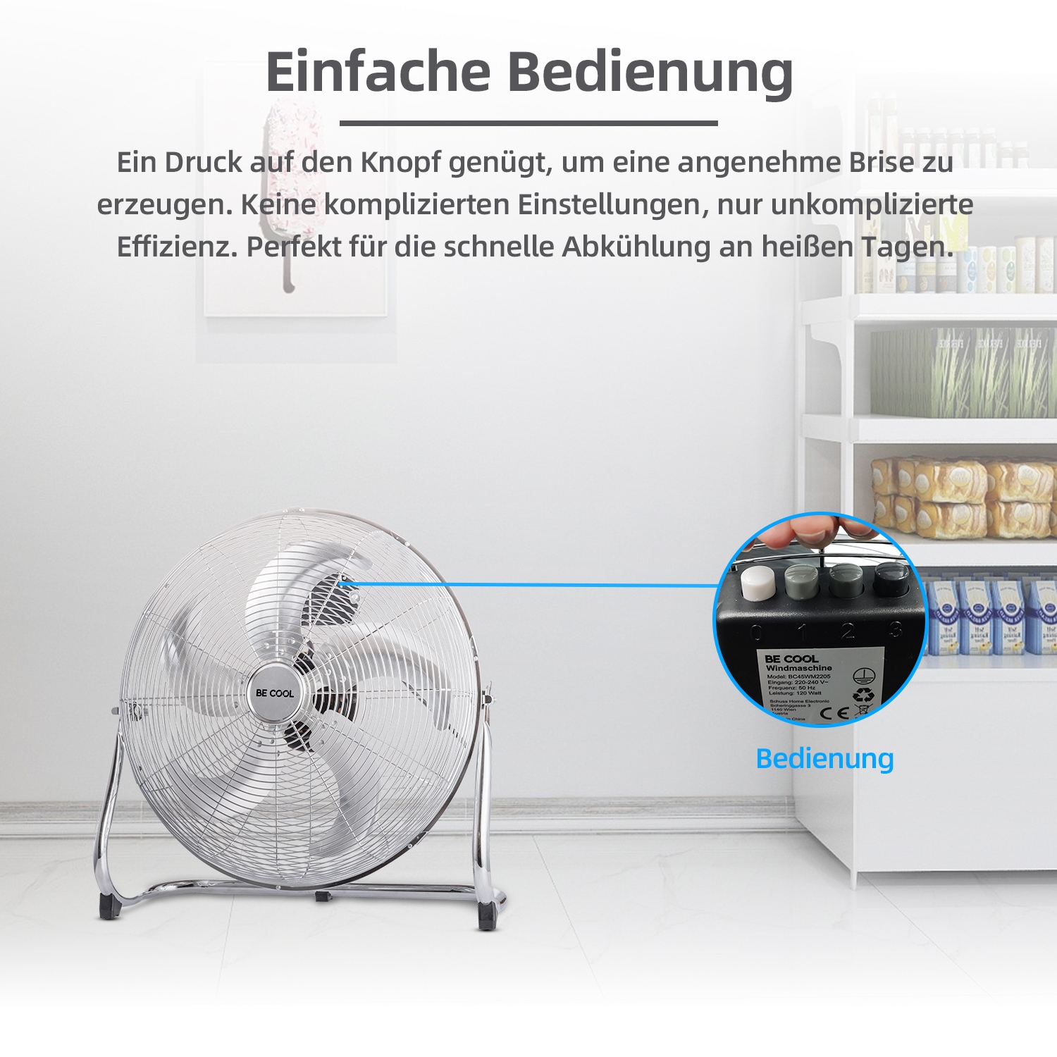 be cool Windmaschine »BC45WM2205«, 45 cm Durchmesser
