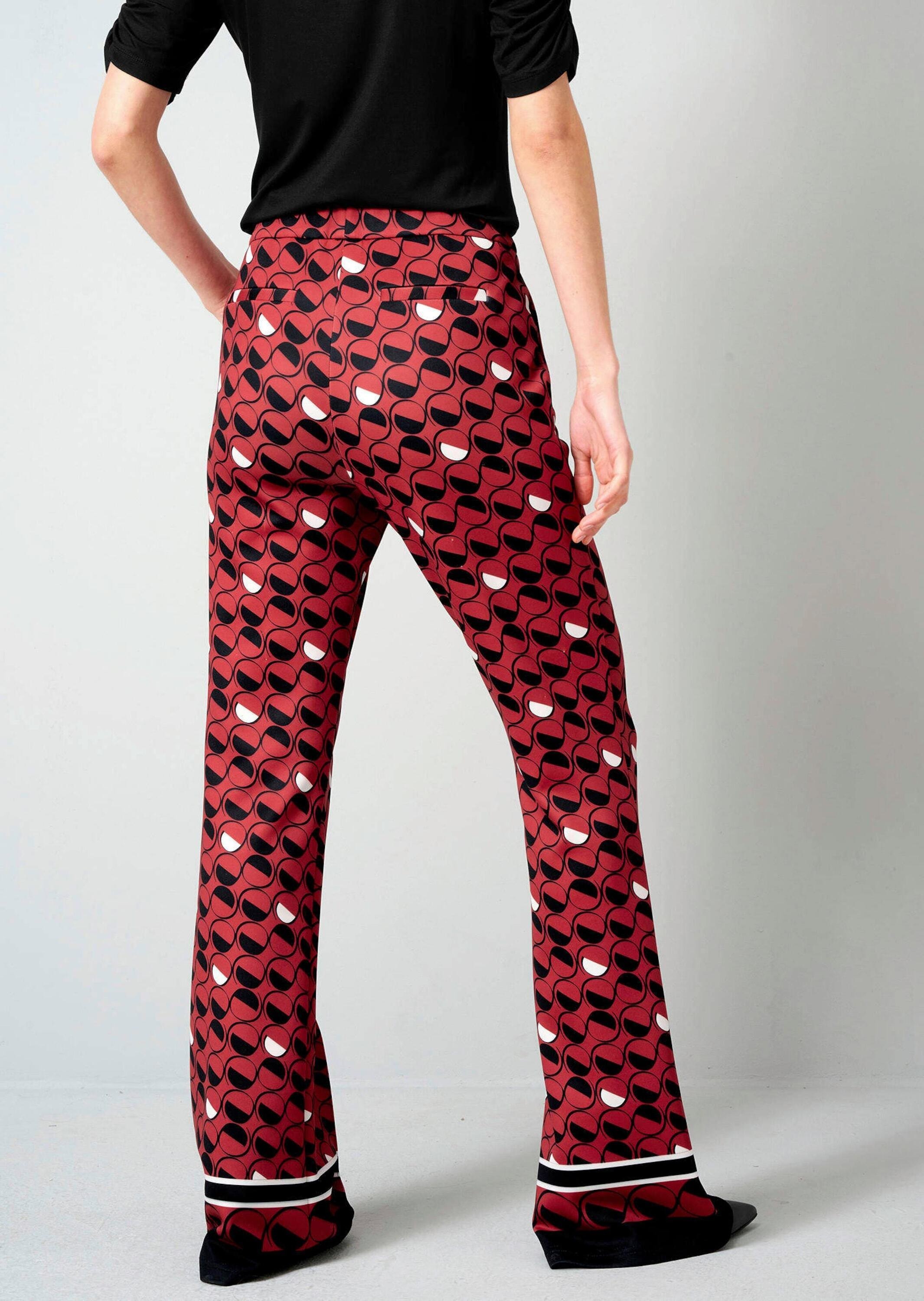 Alba Moda Stoffhose »Druckhose Druckhose mit Bordüre«
