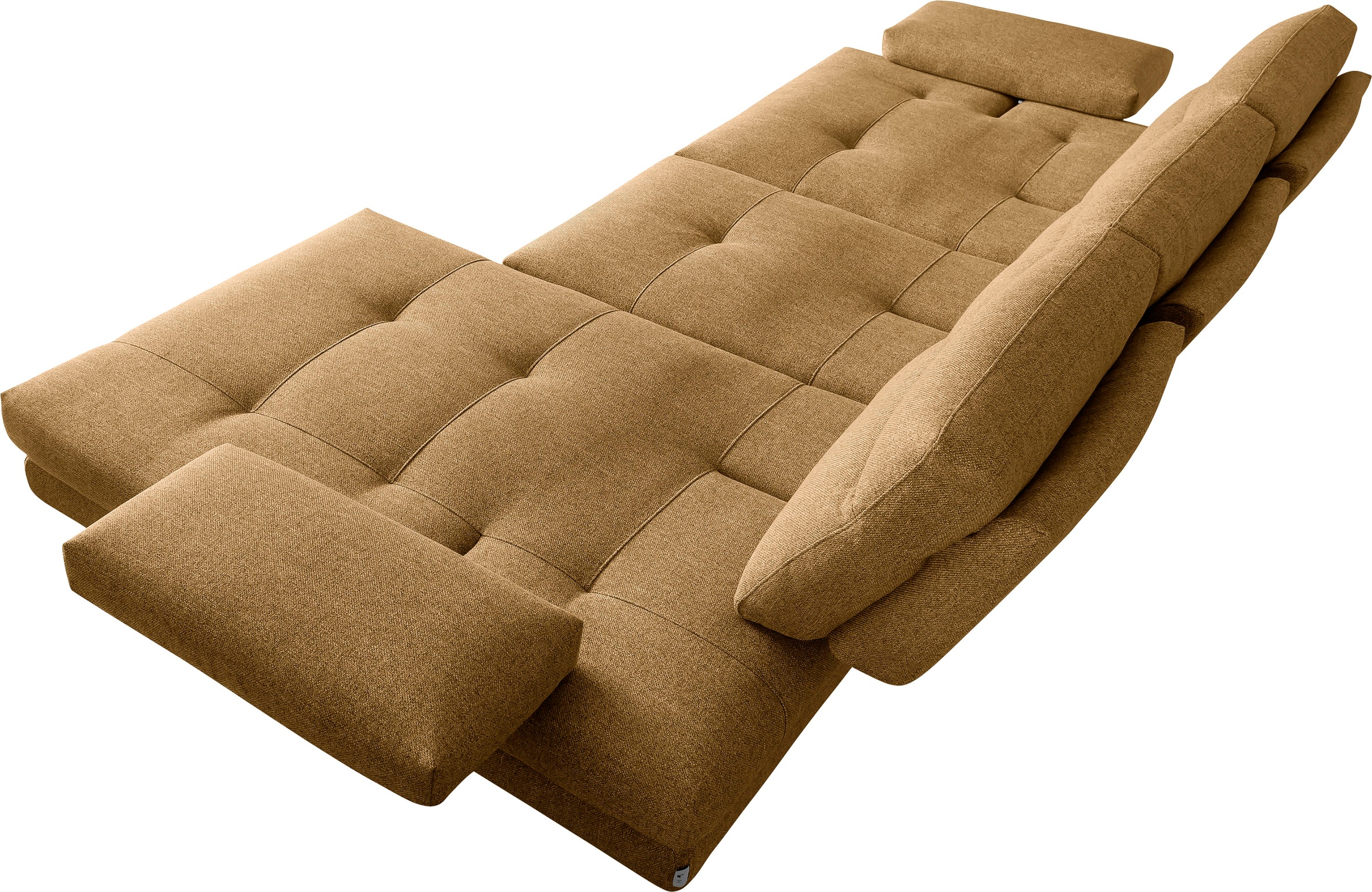 CALIA ITALIA Ecksofa »Toby Wing, L-Form, Designsofa mit sensationellem Sitzkomfort«, inklusive Sitztiefenverstellung, Füße in chrom glänzend