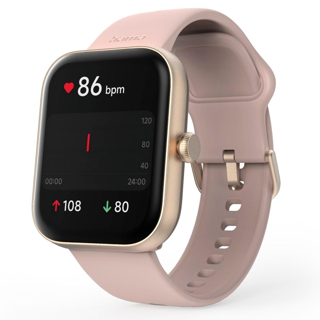 Hama Smartwatch »Smartwatch 1,65“ (Telefonfunktion, WhatsApp, E-Mail etc., wasserdicht)«(/ 1,65 ″)