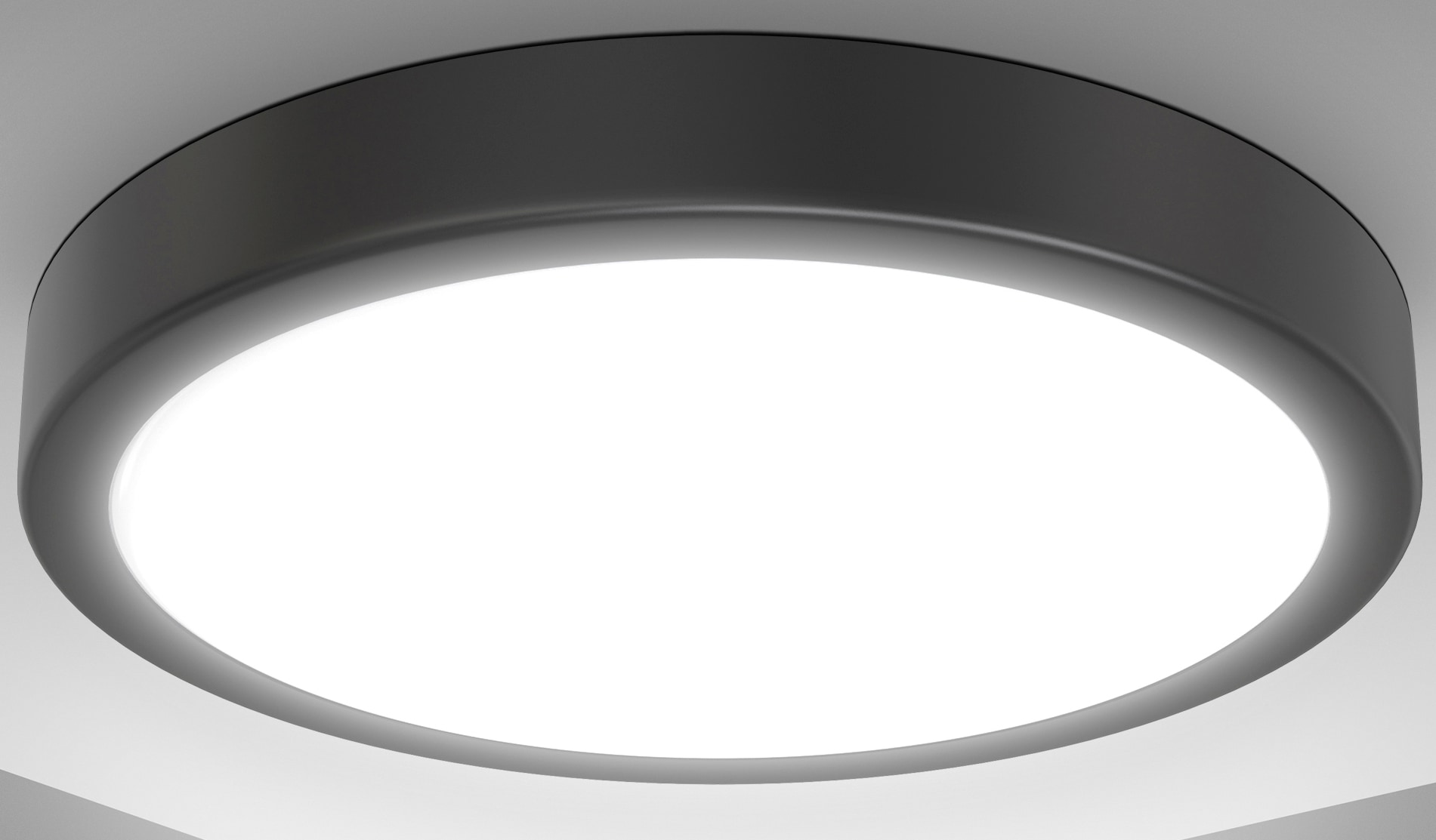 B.K.Licht LED Deckenleuchte »BK_DL1520 LED Deckenlampe, Ø28cm, 18 Watt,  Schwarz«, 1 flammig-flammig, 2.000 Lumen, 4000K neutralweißes Licht,  Küchenlampe, Wohnzimmer online kaufen | mit 3 Jahren XXL Garantie