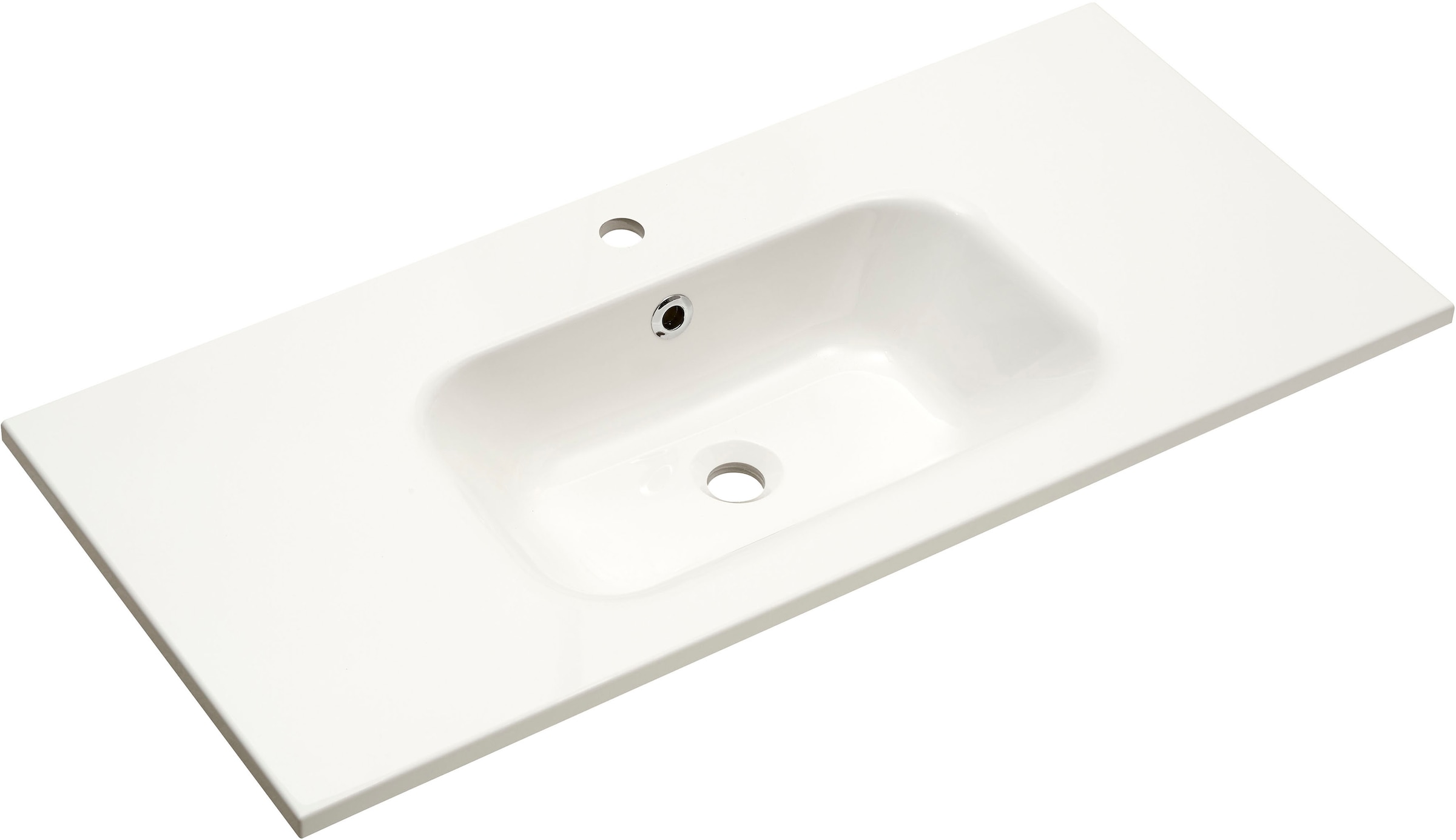 Saphir Badmöbel-Set »Quickset Mineralmarmor-Waschtisch mit LED-Spiegel, Unterschrank« 7 Stk. tlg.