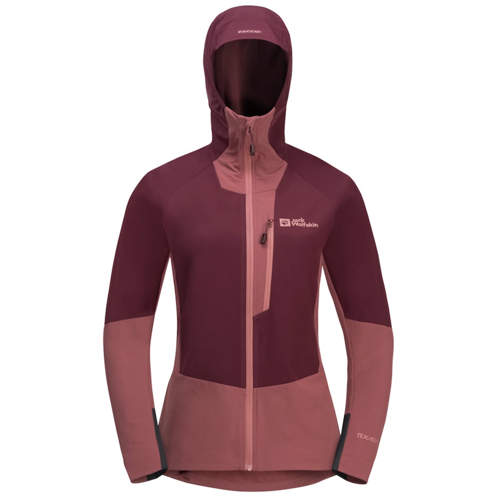 Jack Wolfskin Softshelljacke »ALPSPITZE HOODY W«, mit Kapuze