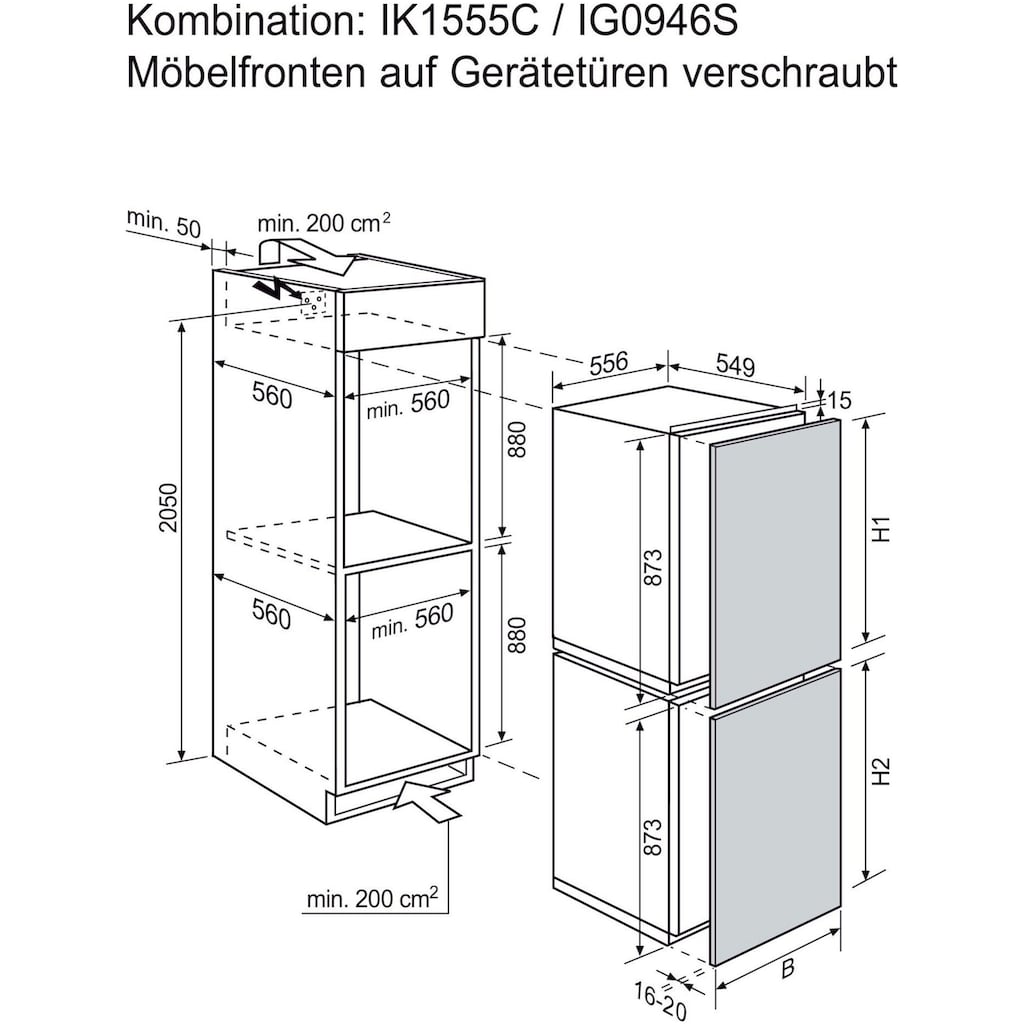 AEG Einbaugefrierschrank »TAB6L88EF 933033619«, 87,3 cm hoch, 55,6 cm breit