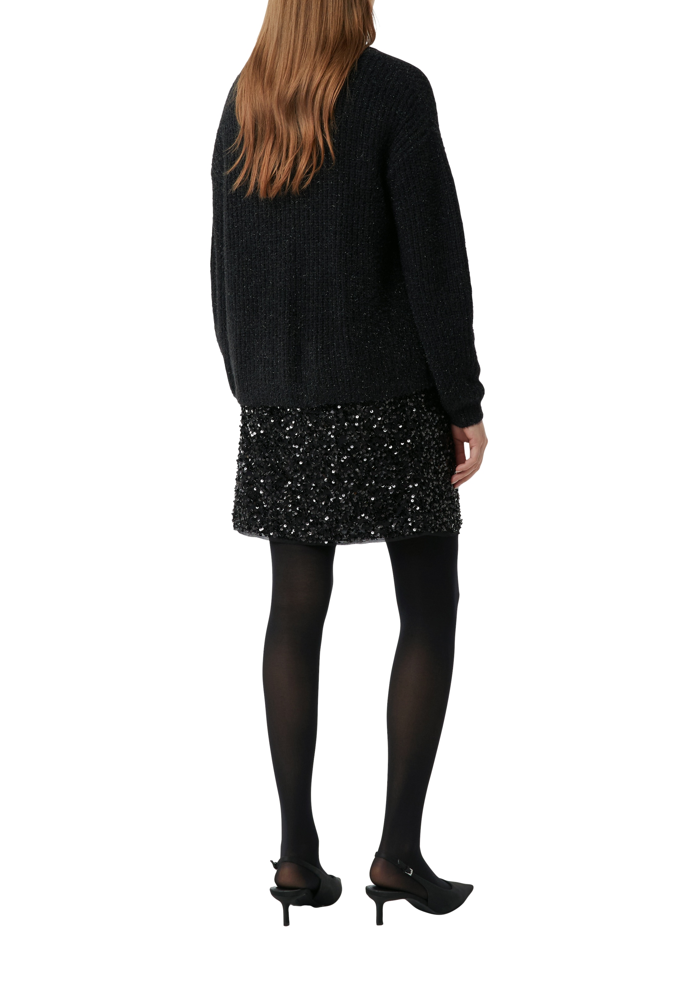 Comma Strickpullover mit Glitzerfäden