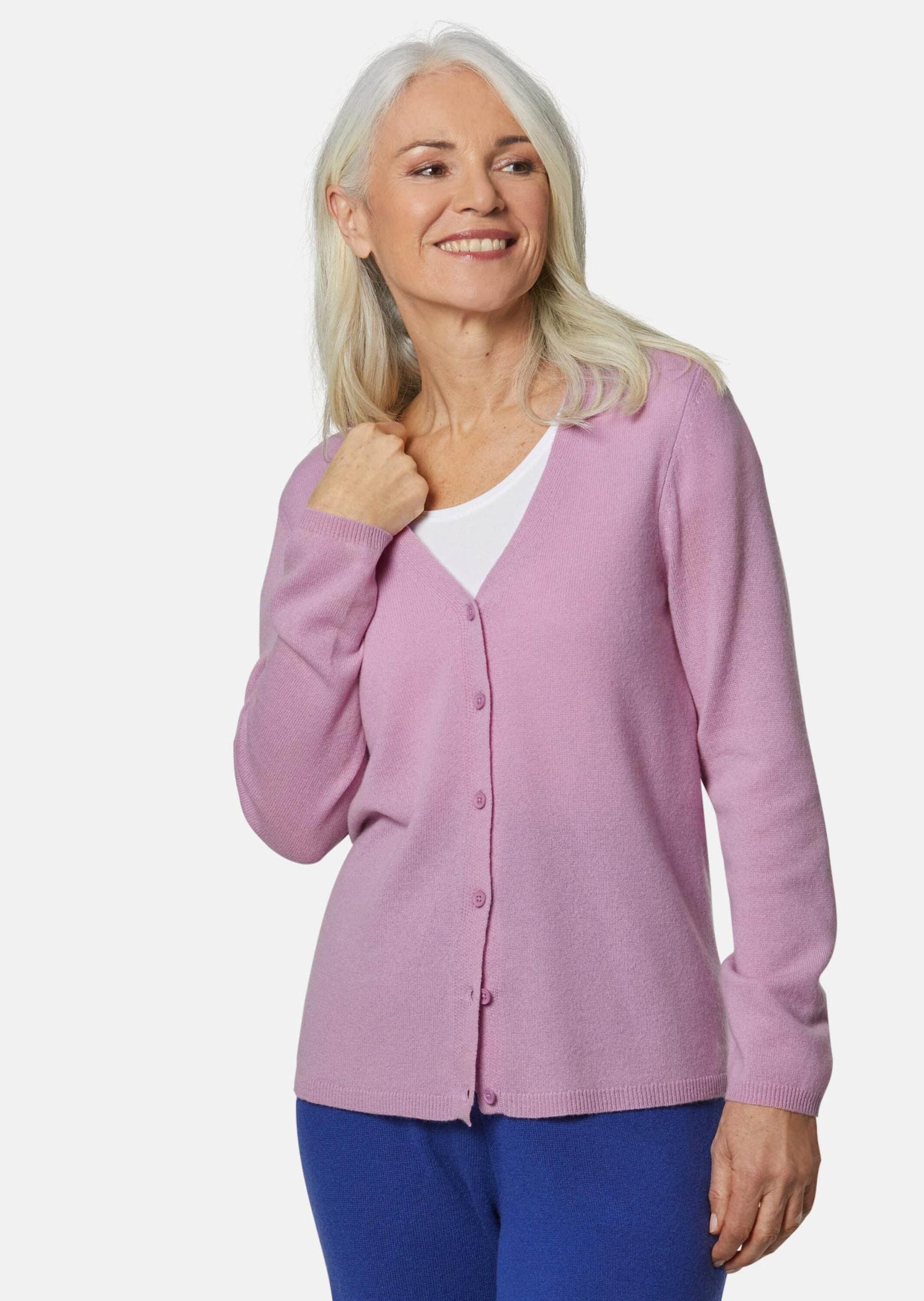 GOLDNER Strickjacke »Weiche Kaschmirstrickjacke mit V-Ausschnitt«