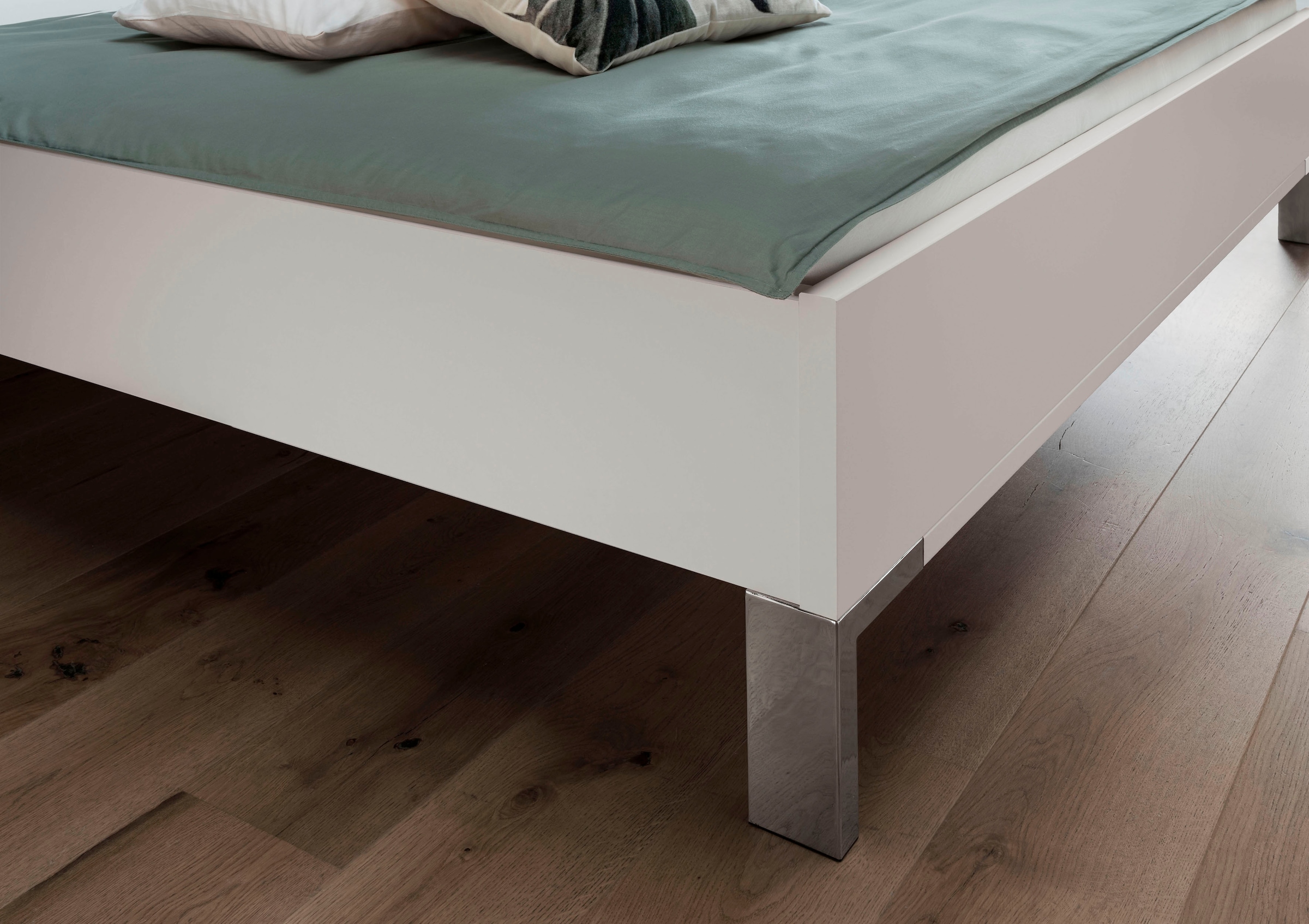 WIEMANN Futonbett »Monaco, Bettgestell, Bettrahmen, komfortables Polsterkopfteil«, (4-fache Liegehöhenverstellung, MADE IN GERMANY), Polsterkopfteil aus Kunstleder, verschiedene Größen, in Komforthöhe
