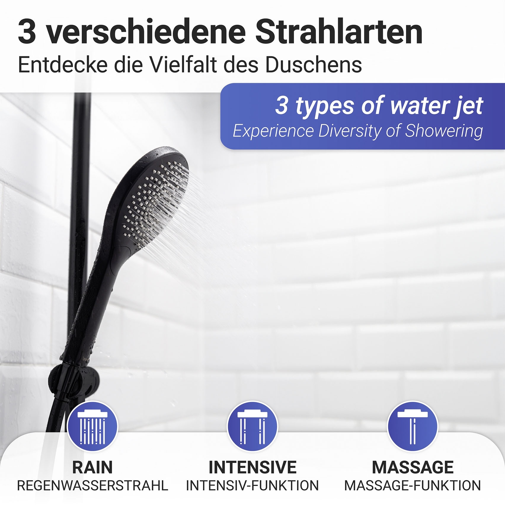 WENKO Handbrause »Watersaving« Ø 11 cm
