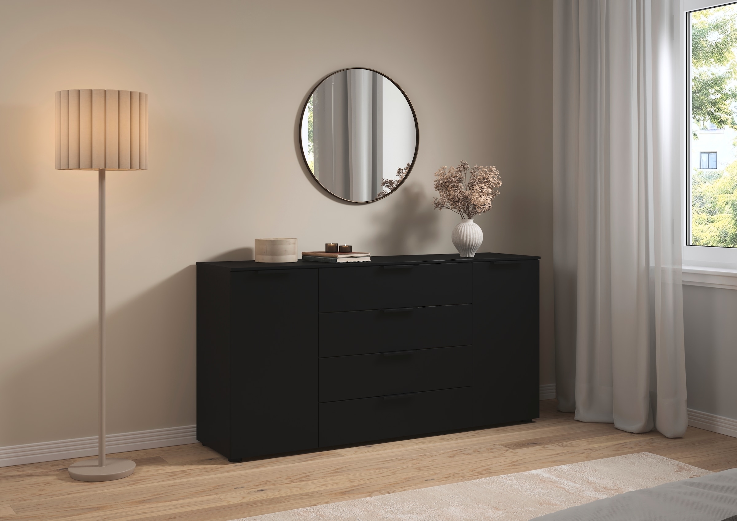 LeGer Home by Lena Gercke Kommode »Kommode Sideboard Schubladenkommode SERINA eleganter Eyecatcher« inkl. SOFT-CLOSE-FUNKTION,  mit 4 Schubkästen und 2 Türen sowie Metallgriffen MADE IN GERMANY