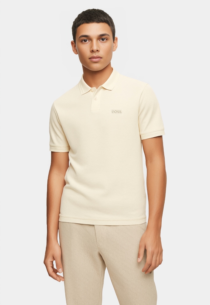 BOSS ORANGE Poloshirt »Pe Interlock« aus Baumwoll-Piqué mit Logo-Print Regular