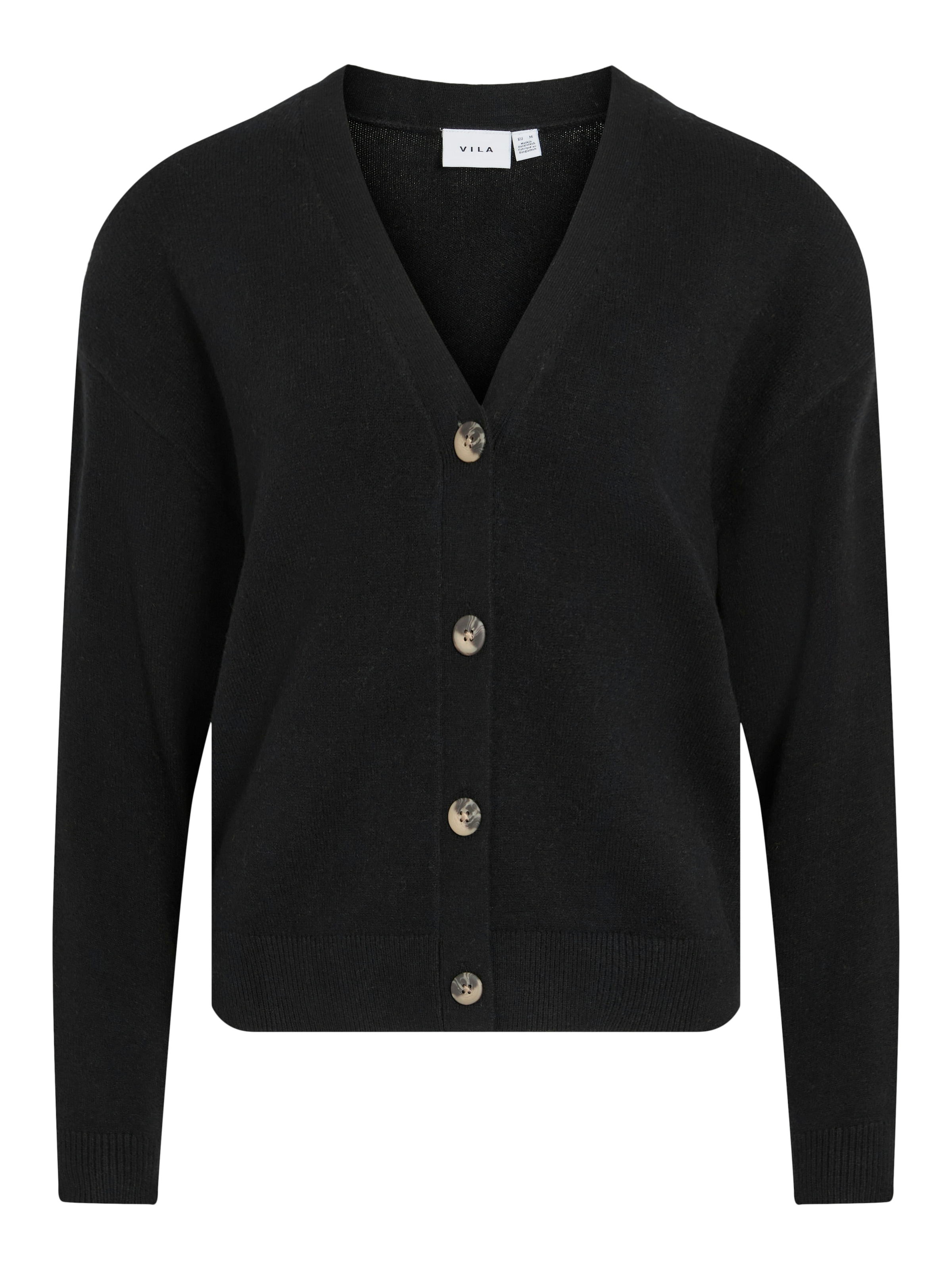 Vila Strickjacke »VIRIL V-NECK KNIT CARDIGAN - NOOS« Materialmix, regular fit