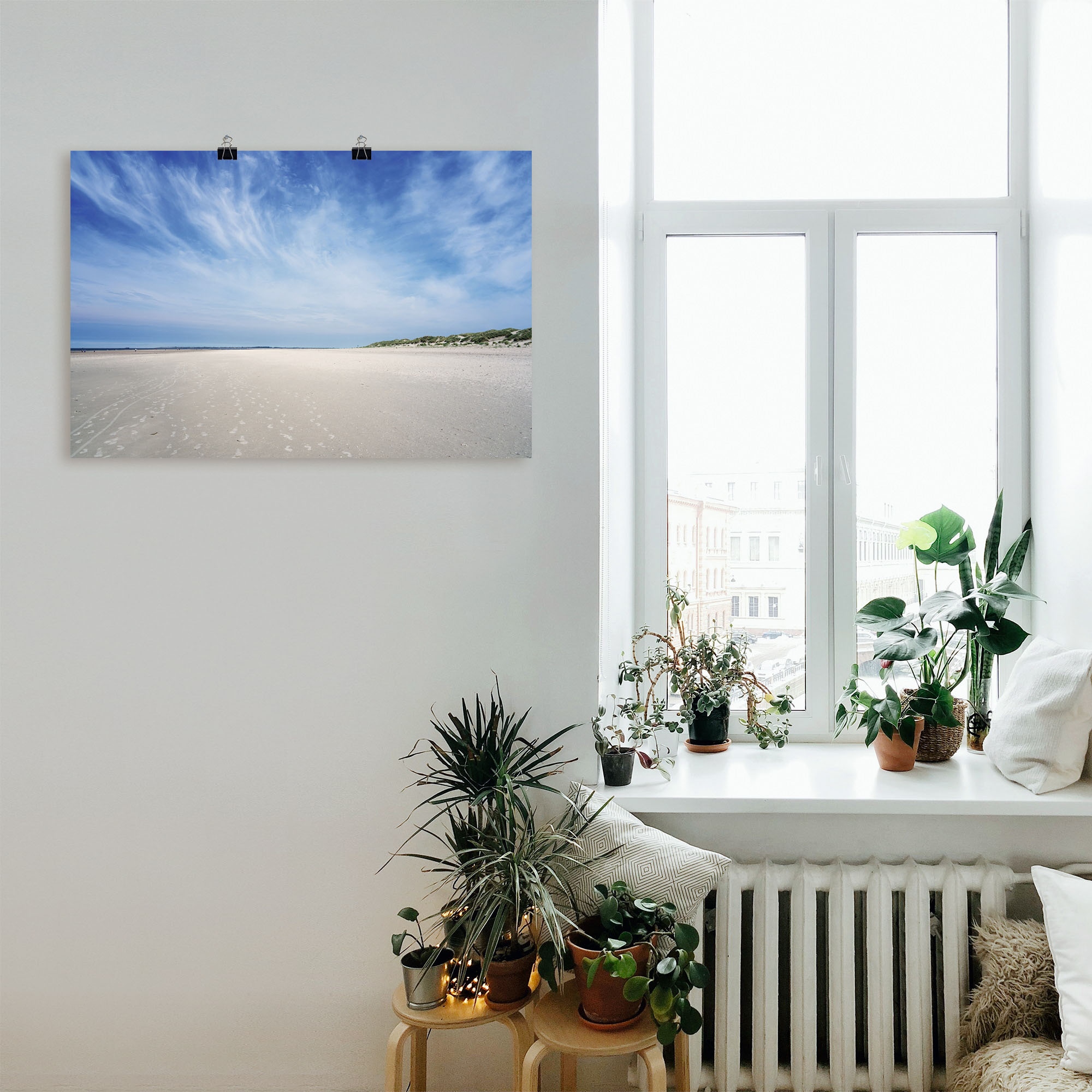 Artland Wandbild »Weiter Strand auf Baltrum«, Strandbilder, (1 St.), als Alubild, Leinwandbild, Wandaufkleber oder Poster in versch. Größen