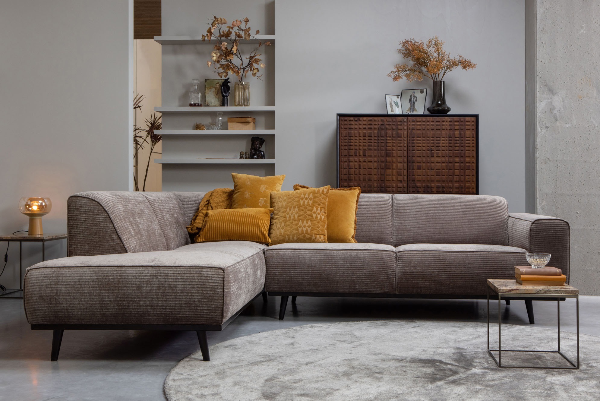 WOOOD Ecksofa »Statement«, frei im Raum stellbar, H 77 cm x B 274 cm