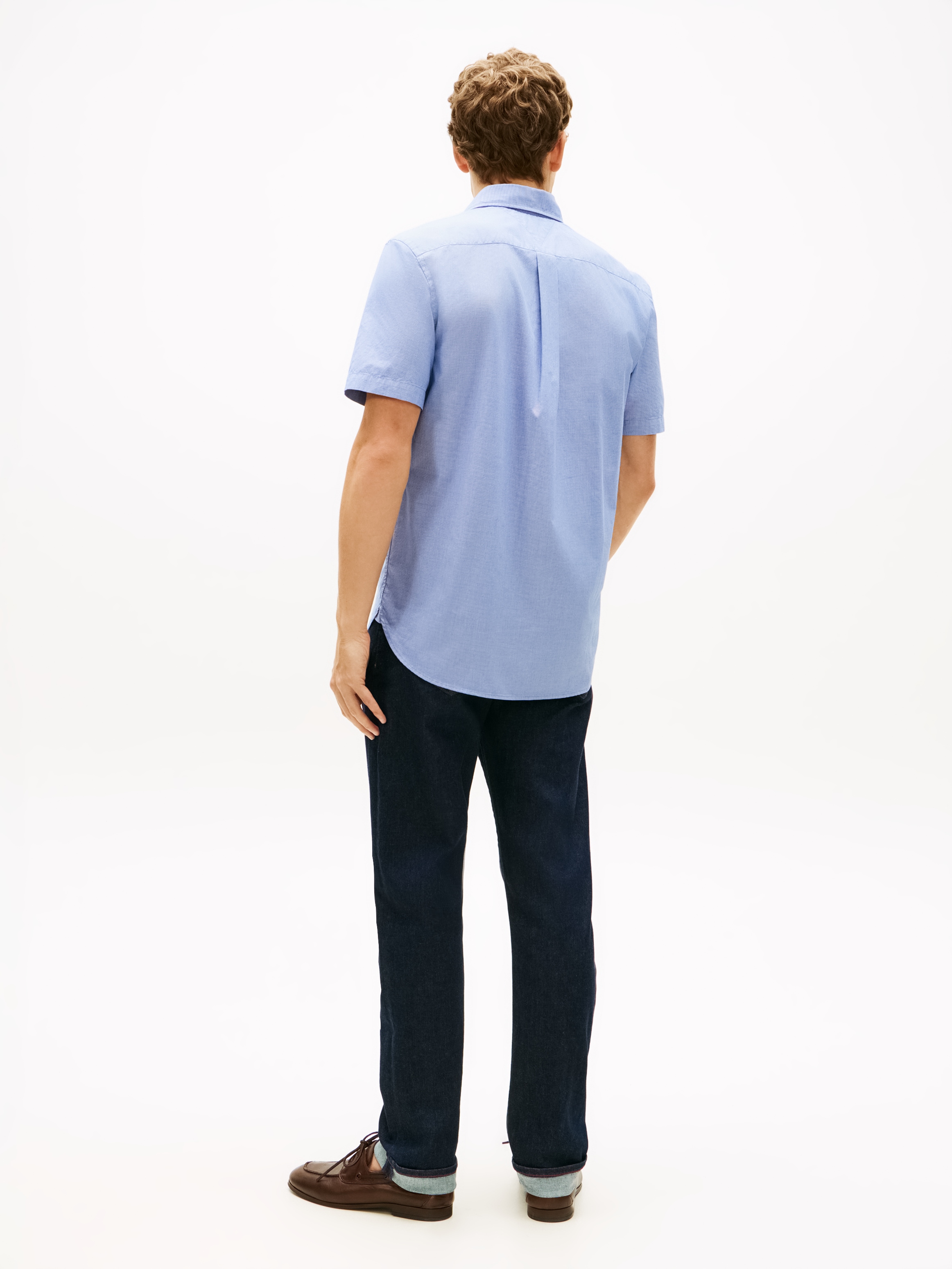 Tommy Hilfiger Kurzarmhemd »FLEX POPLIN HOUNDSTOOTH« Regular fit mit normalem Hemdkragen