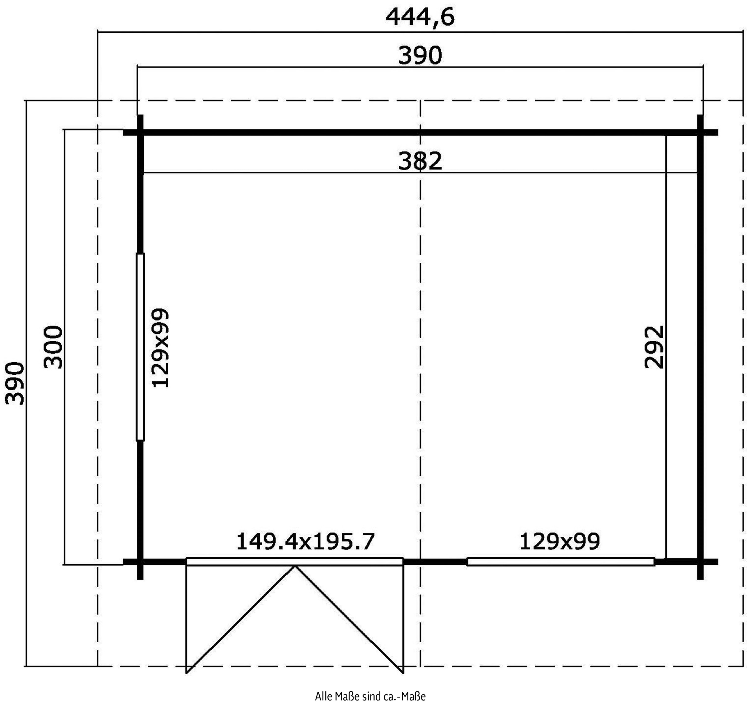 LASITA MAJA Gartenhaus »NORDERNEY 2«, (Set, inkl. Fussbodenbretter zum verlegen)