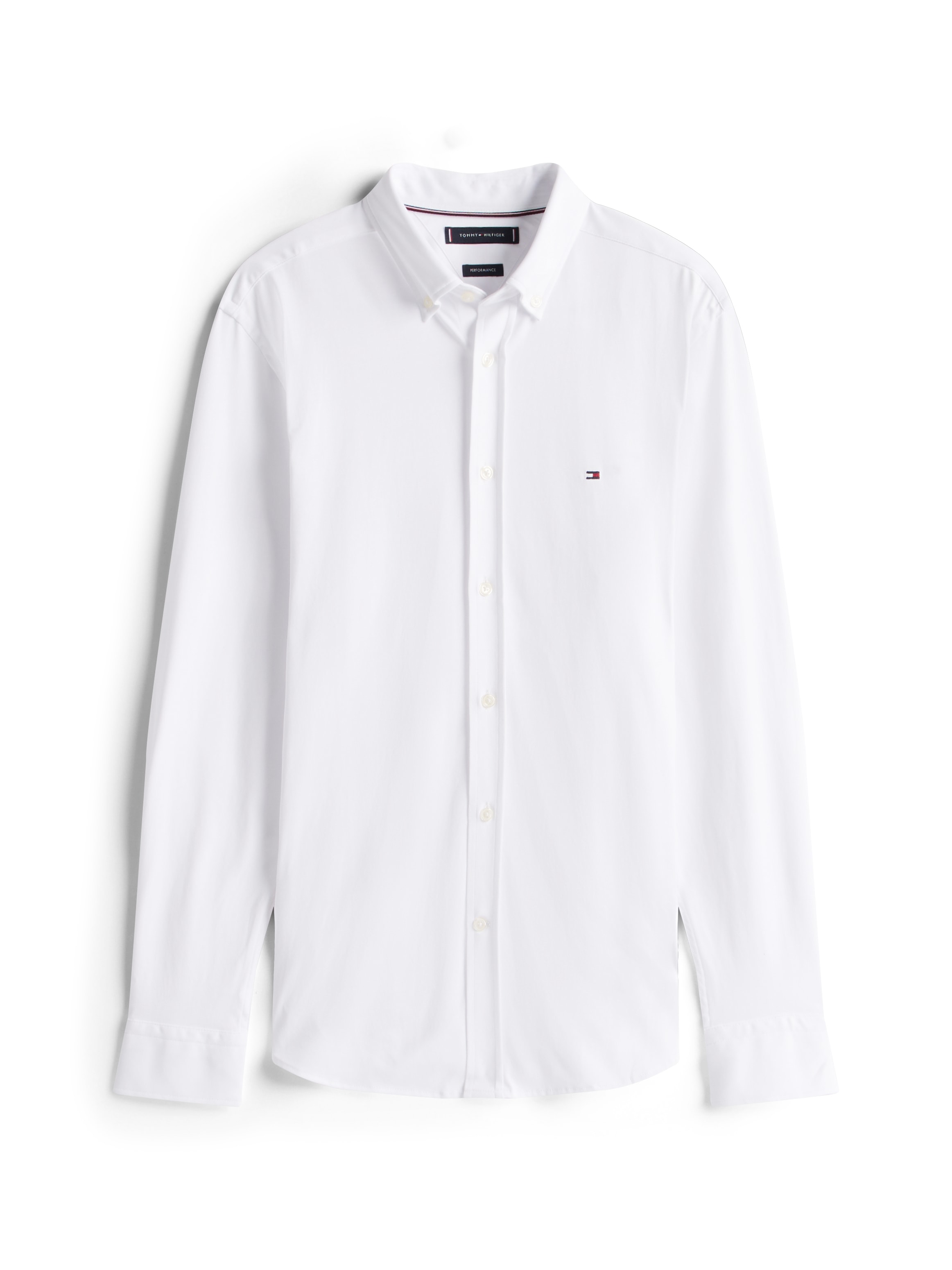 Tommy Hilfiger Businesshemd »PERFORMANCE INTERLOCK« elastisches Slim Fit mit Button-Down-Kragen