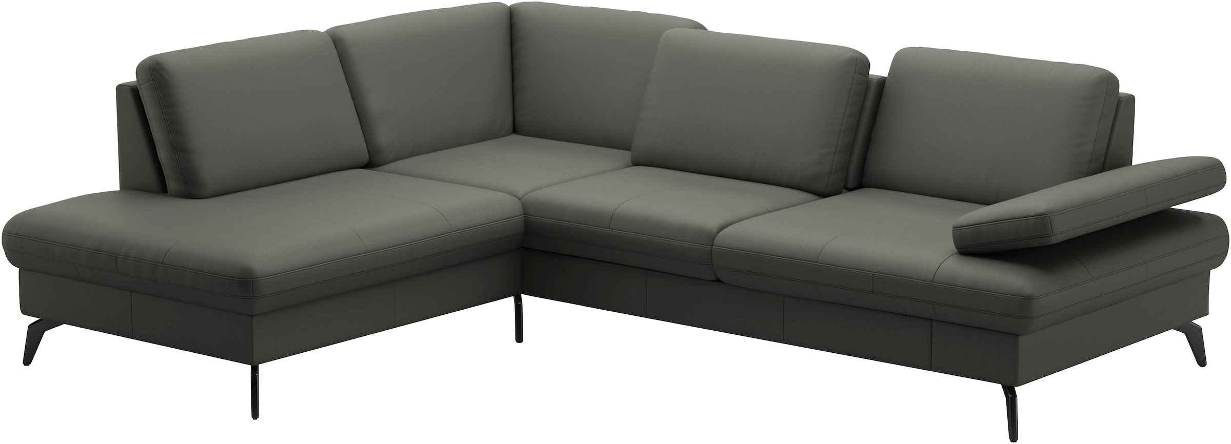 sit&more Ecksofa »Morris L-Form, inkl. Sitztiefenverstellung«, wahlweise mit Armteilverstellung, Bettfunktion & Bettkasten