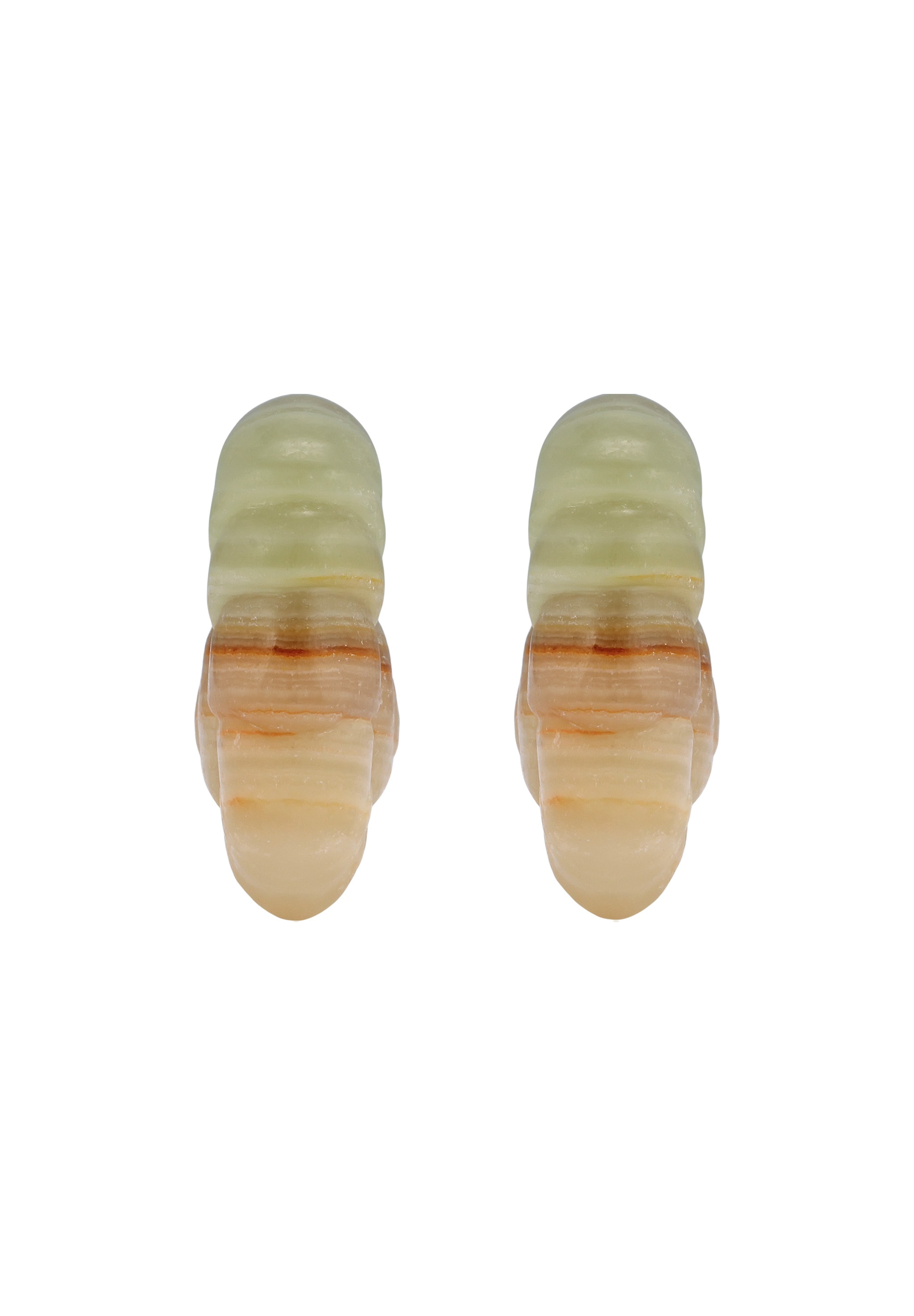 HAZE & GLORY Paar Ohrstecker »Ohrringe Ohrstecker Jade Grünlich-Braun 925 Sterling Silber vergoldet«