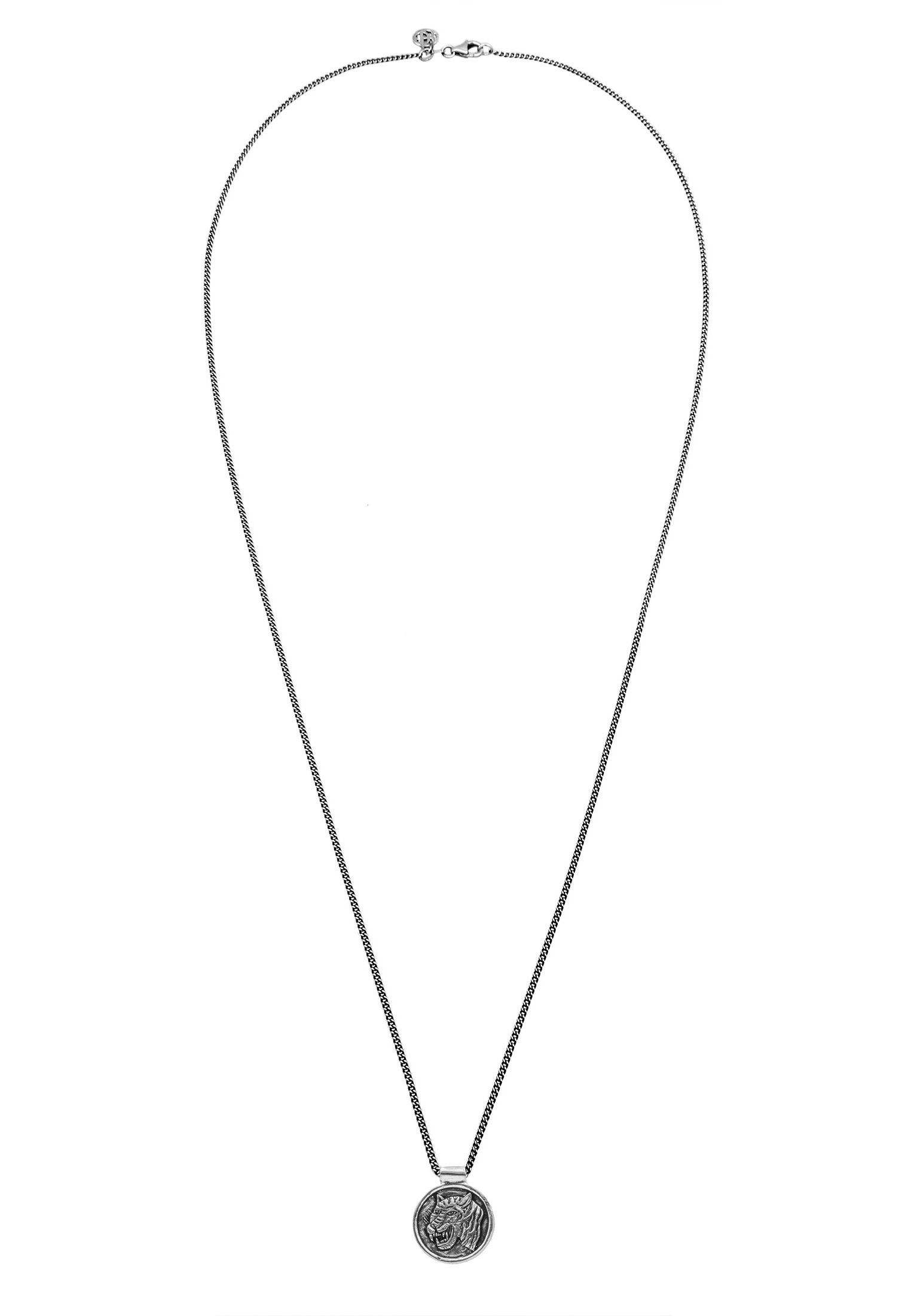 HAZE & GLORY Kette mit Anhänger »Halskette Münze - Tiger 925 Silber«