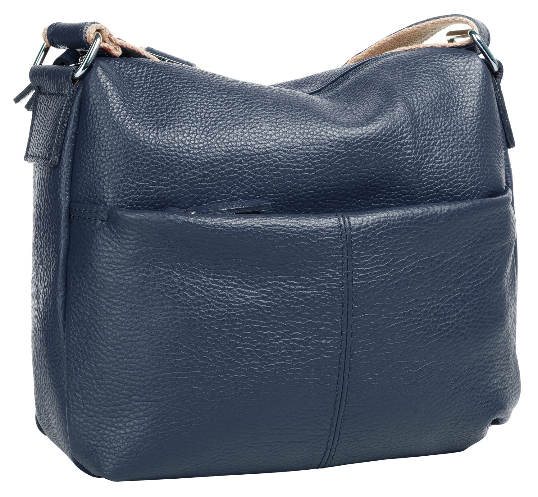 Samantha Look Umhängetasche echt Leder, Made in Italy