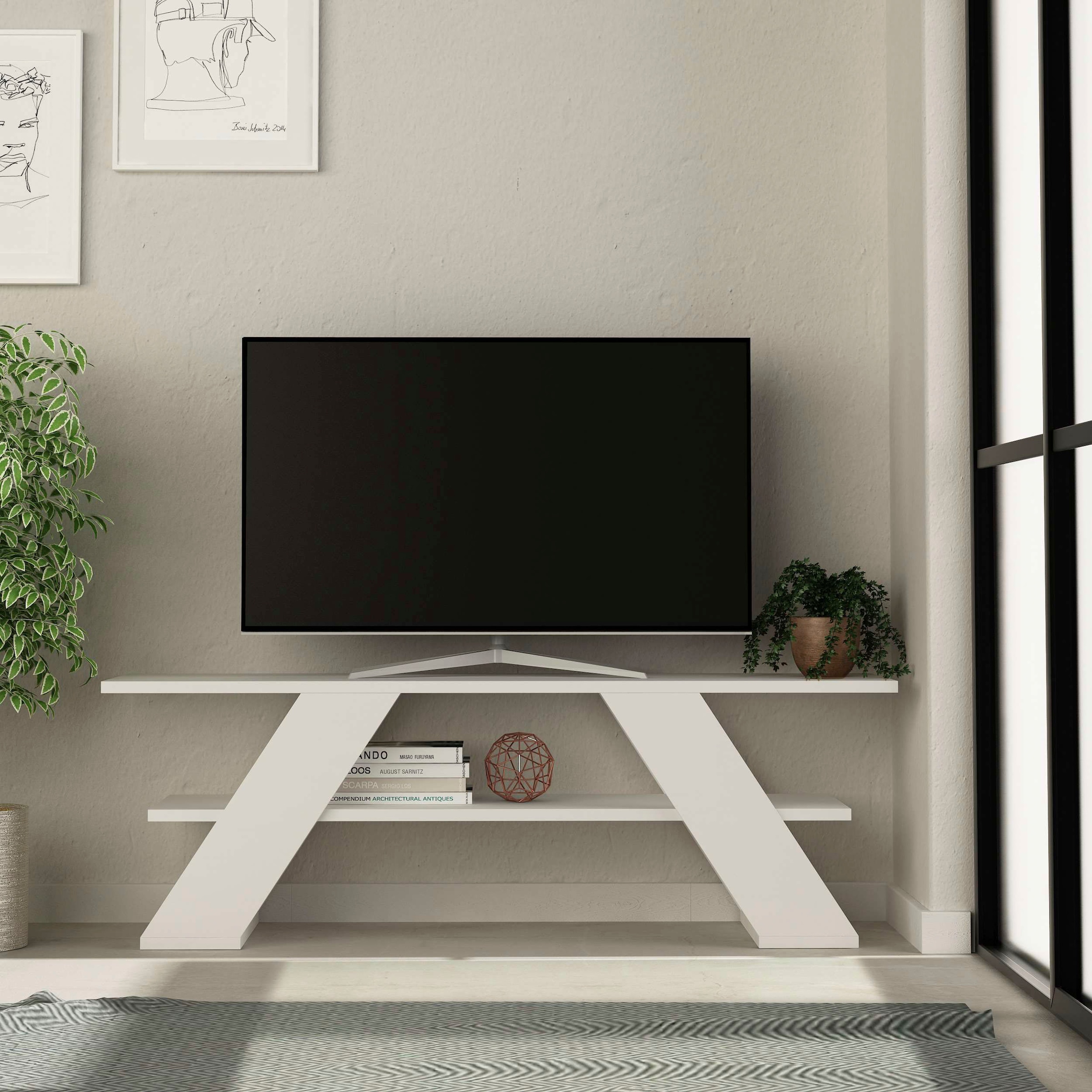 Decortie TV-Schrank »Farfalla TV Schrank«, (Packung), Einfache Montage,Platzsparend
