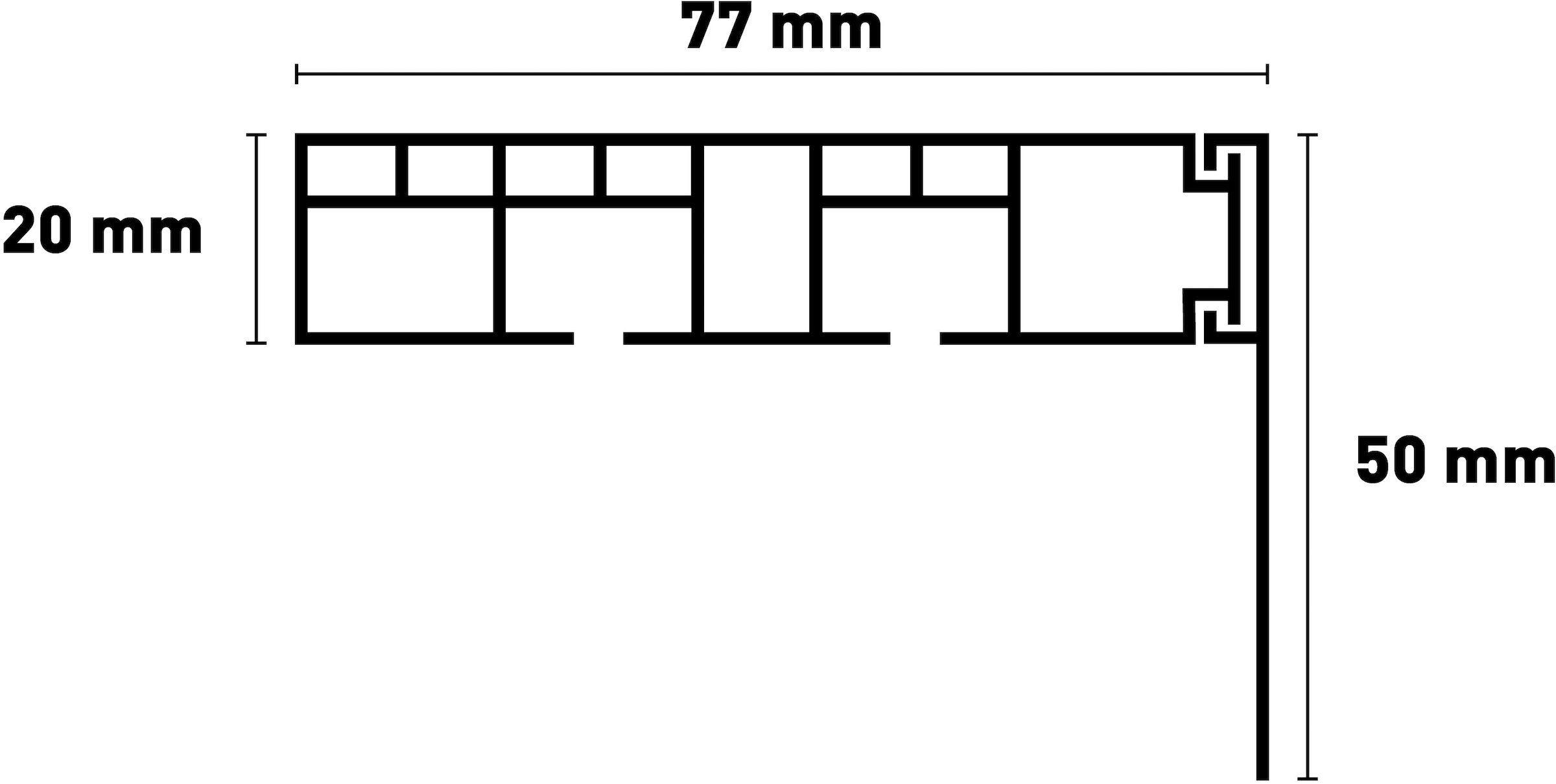 SN DECO GROUP Gardinenschiene »Vorhangschiene SH (1) mit Blende 5 cm« 2 läufig-läufig Fixmaß