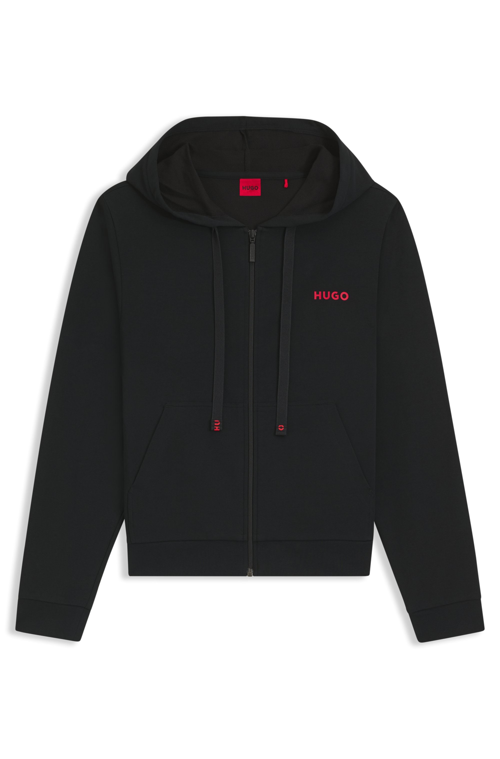 HUGO Underwear Sweatjacke Kapuze, Reißverschluss, gerade geschnitten