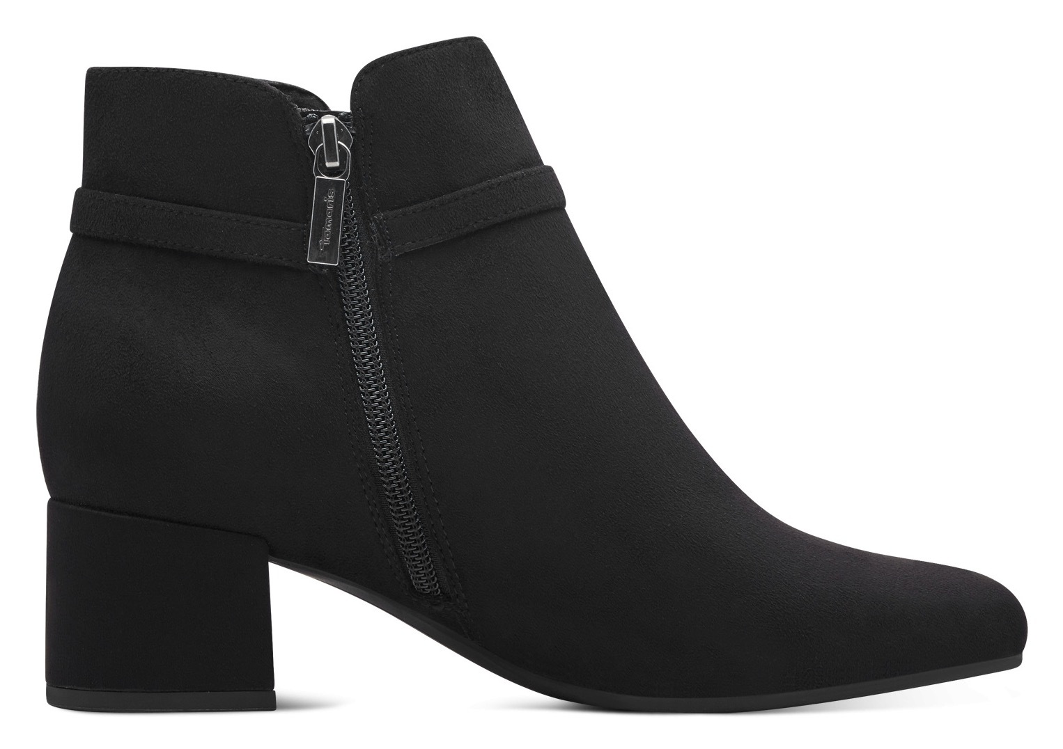 Tamaris Stiefelette, Blockabsatz, Businessschuh mit praktischem Innenreißverschluss