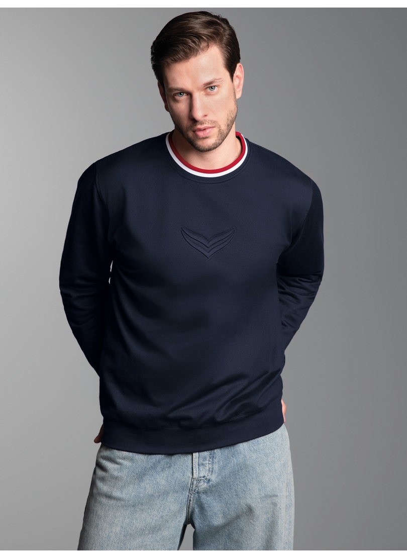 Trigema Sweater »TRIGEMA Sweatshirt mit 3D-Logo-Prägung«
