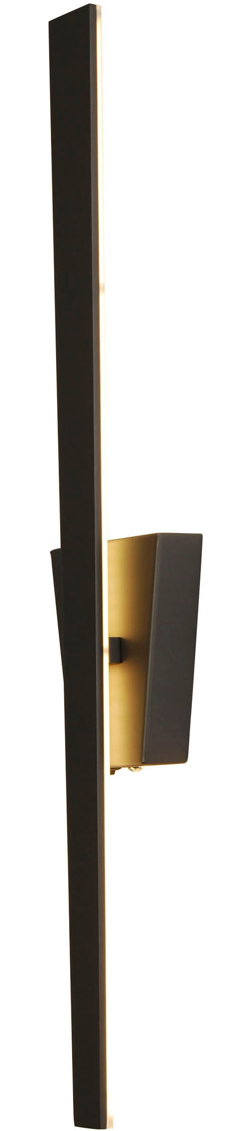 näve LED Wandleuchte »"TREVOR"«, 1 flammig, schwarz, trapezförmiger Baldachin, inkl. Kippschalter, Höhe 62cm