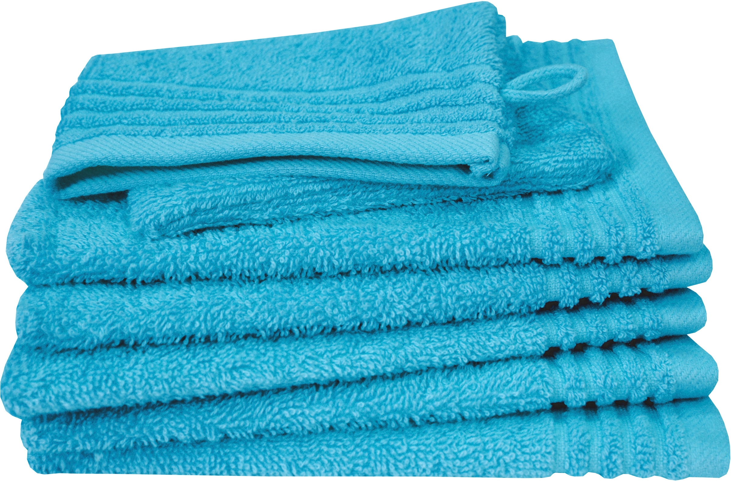Dyckhoff Waschhandschuh »Waschhandschuh-Set BRILLANT 6-tlg., Baumwolle, 550 g/m²« Baumwolle