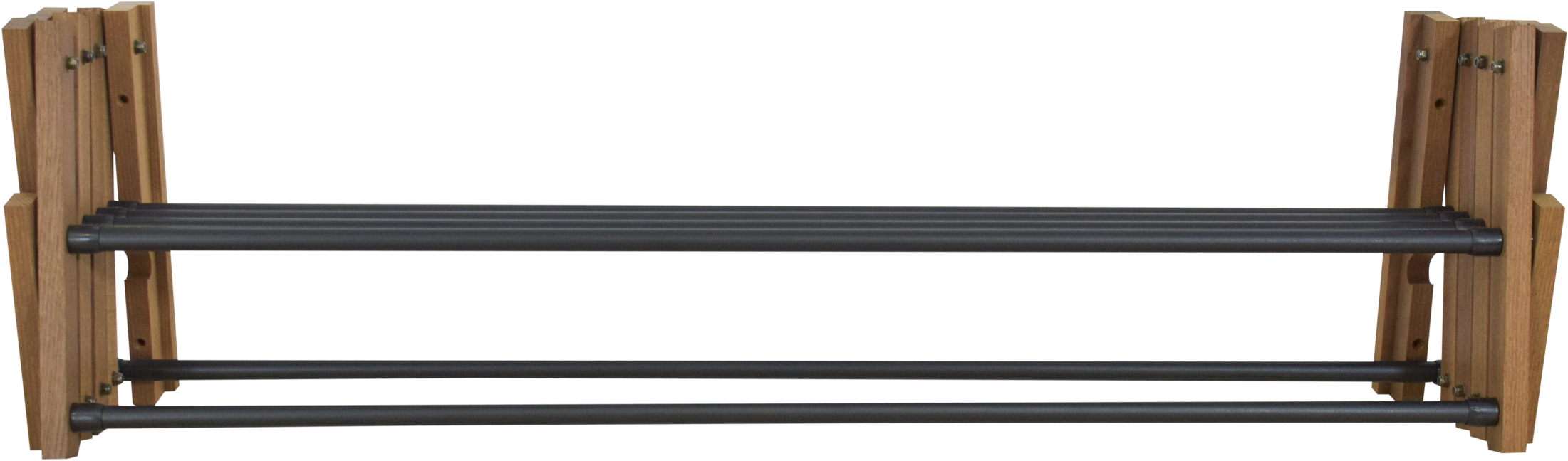 Bischof Wandwäschetrockner faltbarer und stabiler Rahmen aus Eschenholz, 6 Trockenstäbe