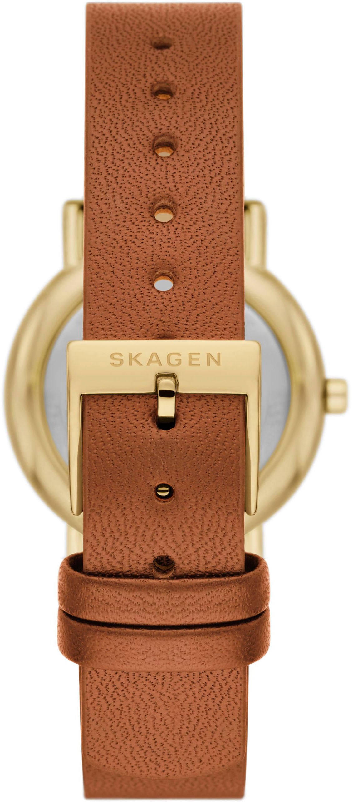 Skagen Quarzuhr »SIGNATUR LILLE, SKW3121«, Armbanduhr, Damenuhr, analog, Lederarmband