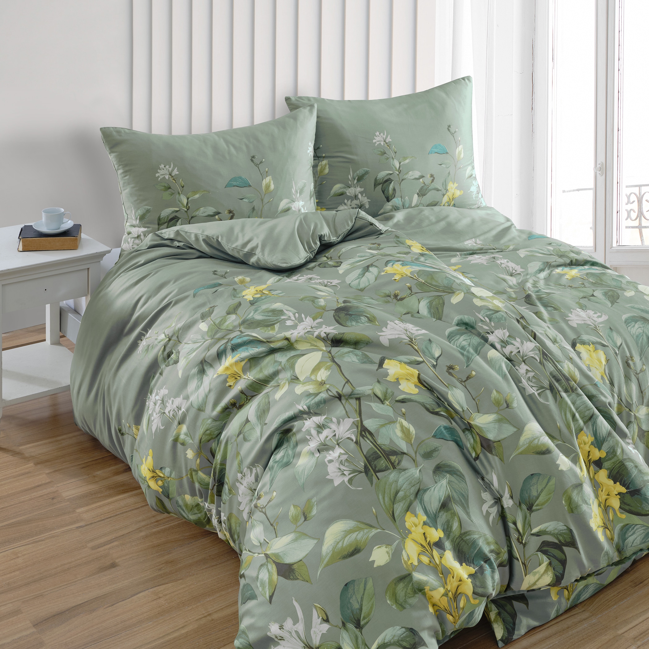 Florella Bettwäsche »Alicee pfau Soft-Touch Satin,  50% Baumwolle, 50% Viskose«