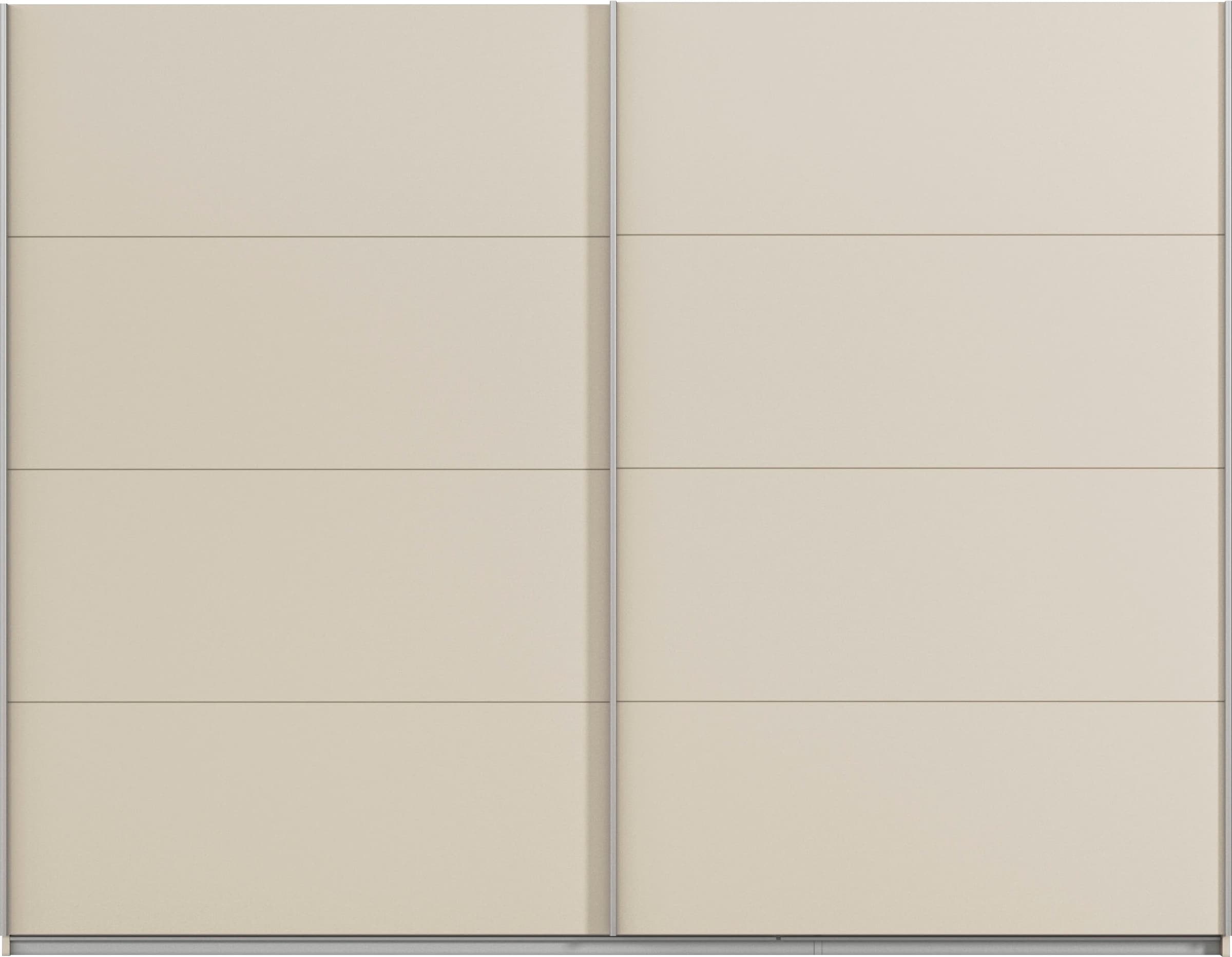 INOSIGN BY RAUCH Schwebetürenschrank »Kleiderschrank Schrank Garderobe Schlafzimmerschrank THANOS«, (in 3 verschiedenen Ausstattungen BASIC/CLASSIC/PREMIUM), Optional mit Spiegel, Metall-Griffleisten alufarben MADE IN GERMANY