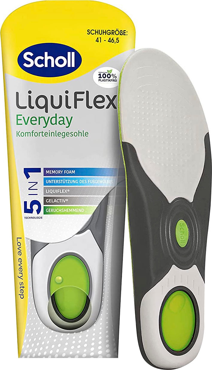 Scholl Einlegesohlen »LiquiFlex Everyday«, Komforteinlegesohlen - Mehr Polsterung durch Memory Foam