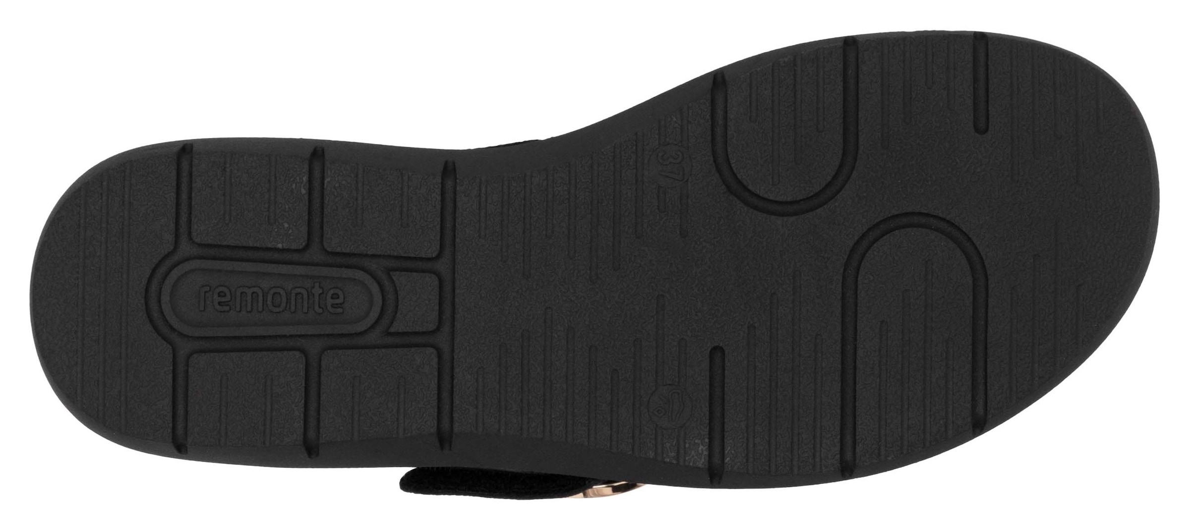 Remonte Pantolette, Keilabsatz, Sommerschuh, Bequemschuh mit Klettverschluss