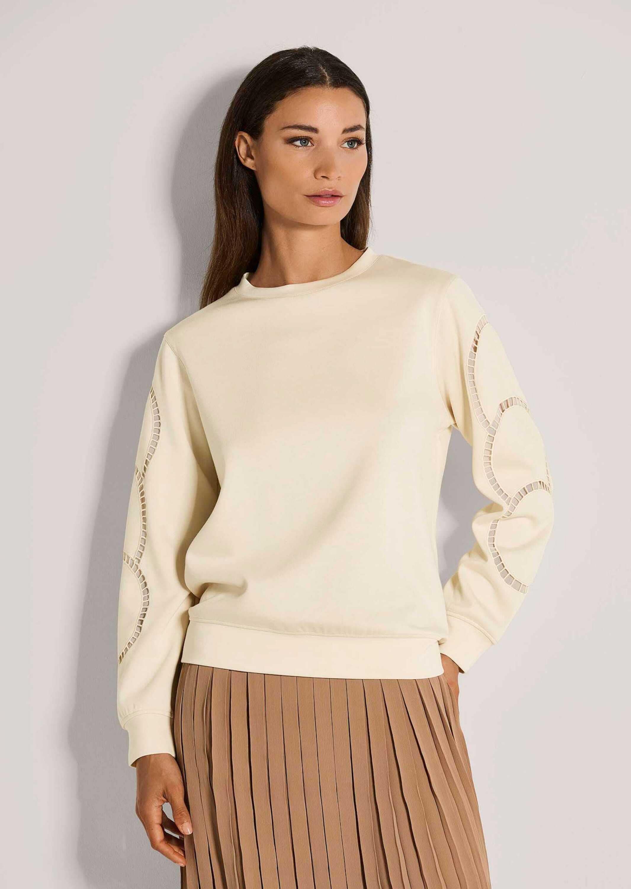 MADELEINE Langarmshirt »Sweatshirt Langarm-Oberteil mit Mesh-Details«