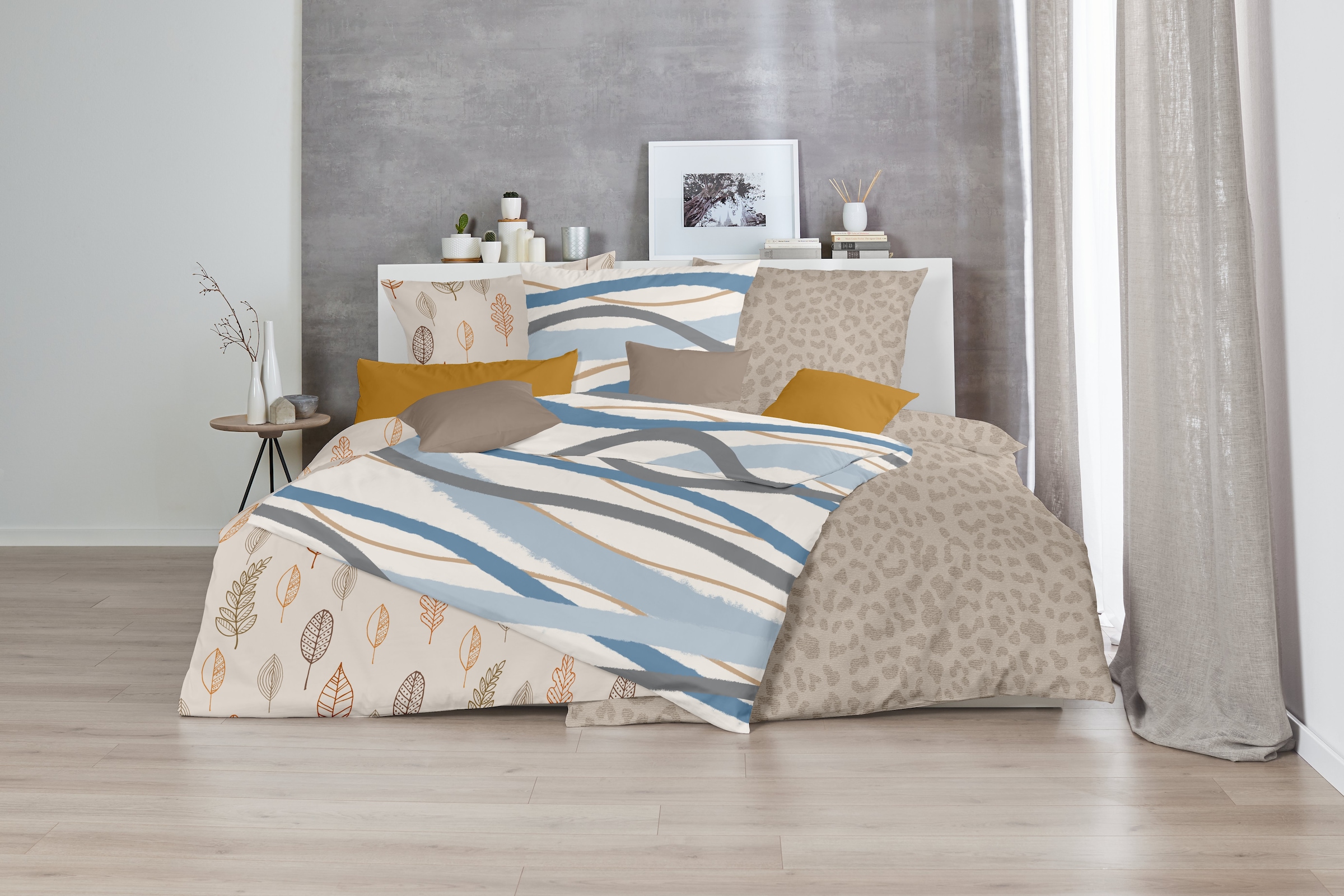 Primera Bettwäsche »Biber-Bettwäsche Whips« 2 Stk. tlg. mit modernen Linien